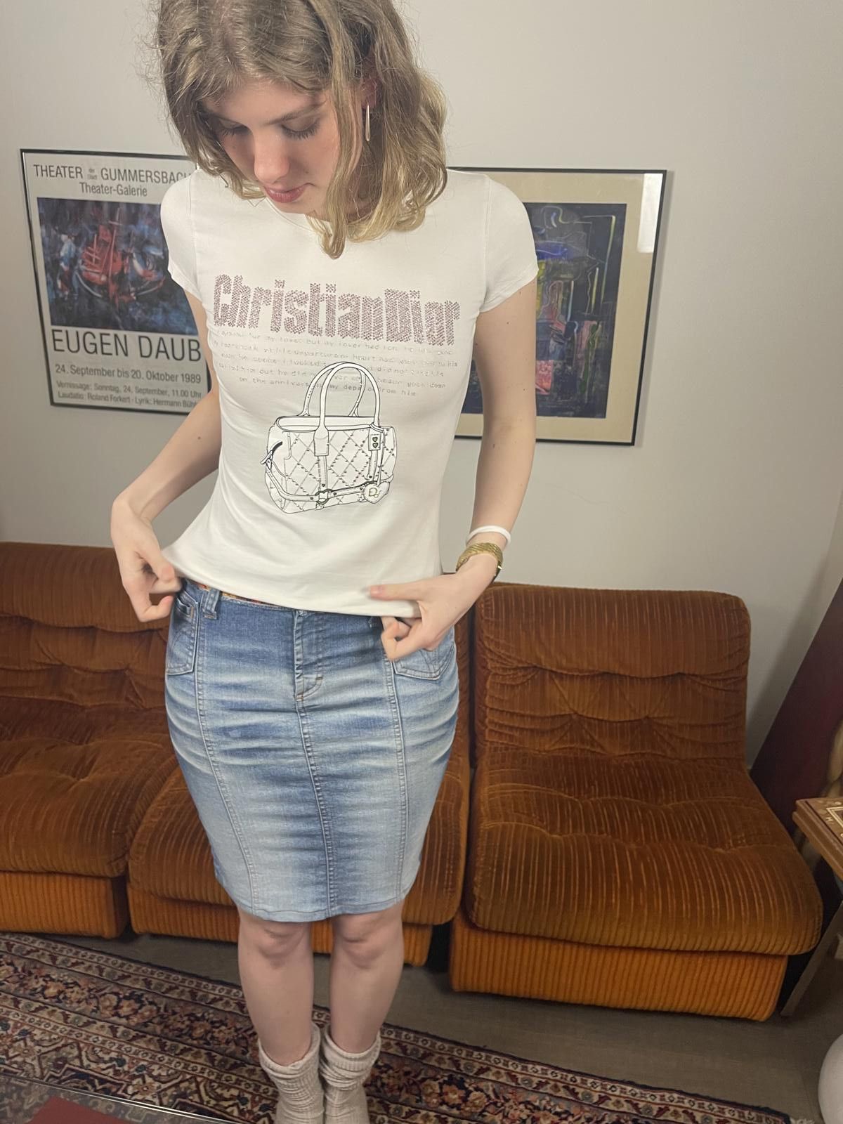 Dior Dior - White Graphic Logo T-Shirt Size S / US 4 / IT 40 - 2 Thumbnail
