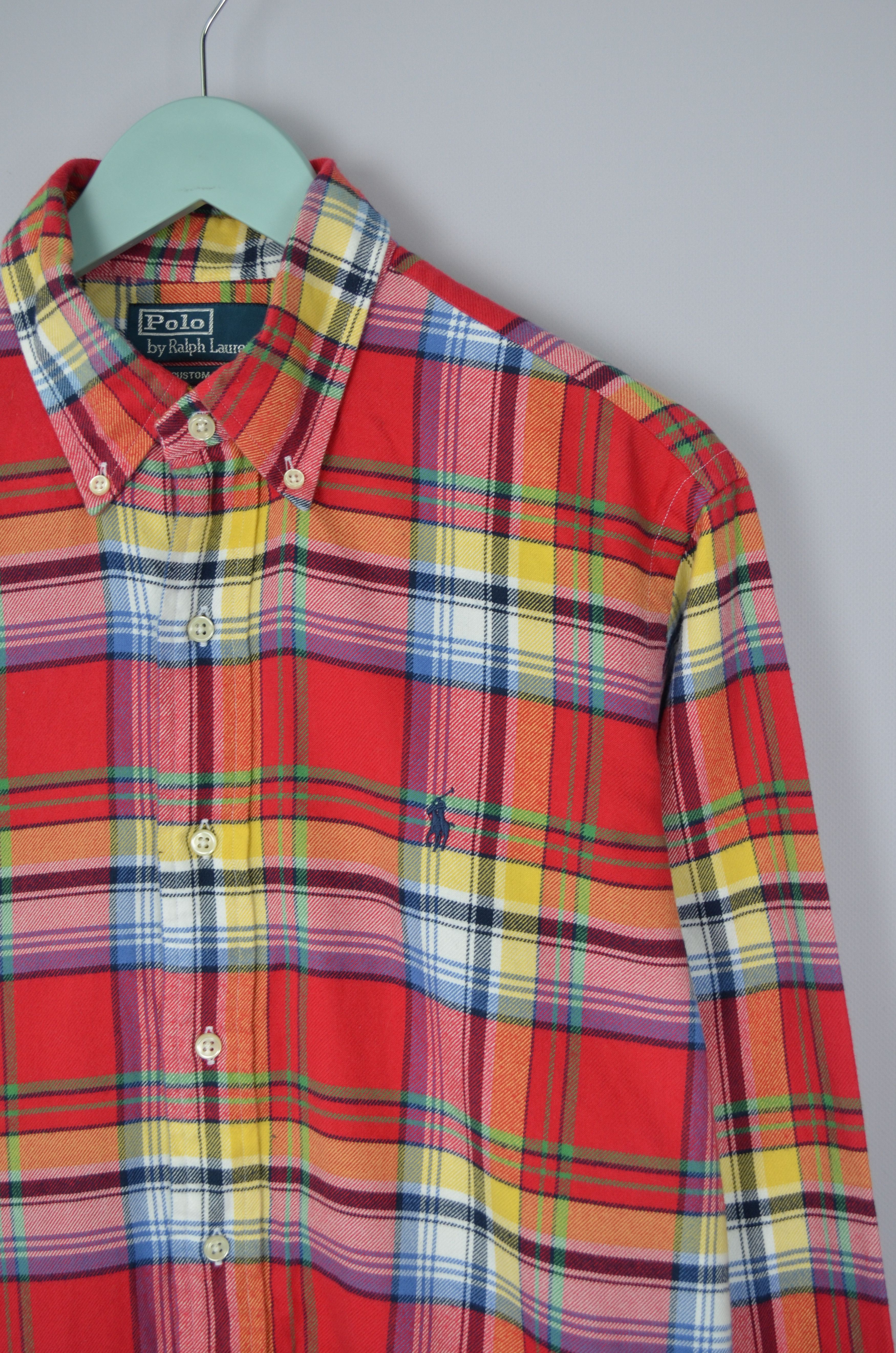 Polo Ralph Lauren × Vintage Polo Ralph Lauren Check Red Shirt Logo Long Sleeve Size M Size US M / EU 48-50 / 2 - 3 Thumbnail