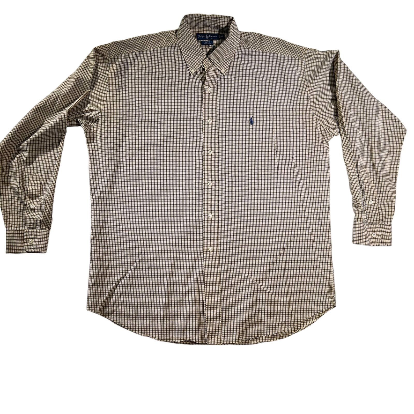 Ralph Lauren Ralph Lauren Button Shirt Blake Cut XL Yellow & Navy Check Size US XL / EU 56 / 4 - 1 Thumbnail