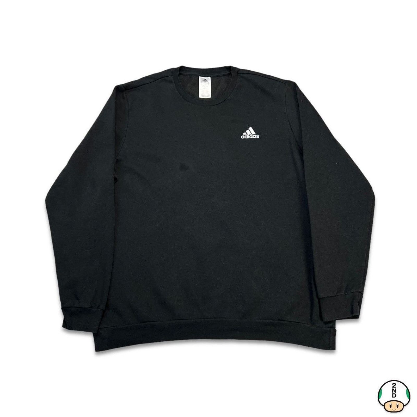 Adidas × Vintage Adidas Essentials Sweatshirt 2XL Stripe Spell Out Crewneck Size US XXL / EU 58 / 5 - 1 Thumbnail