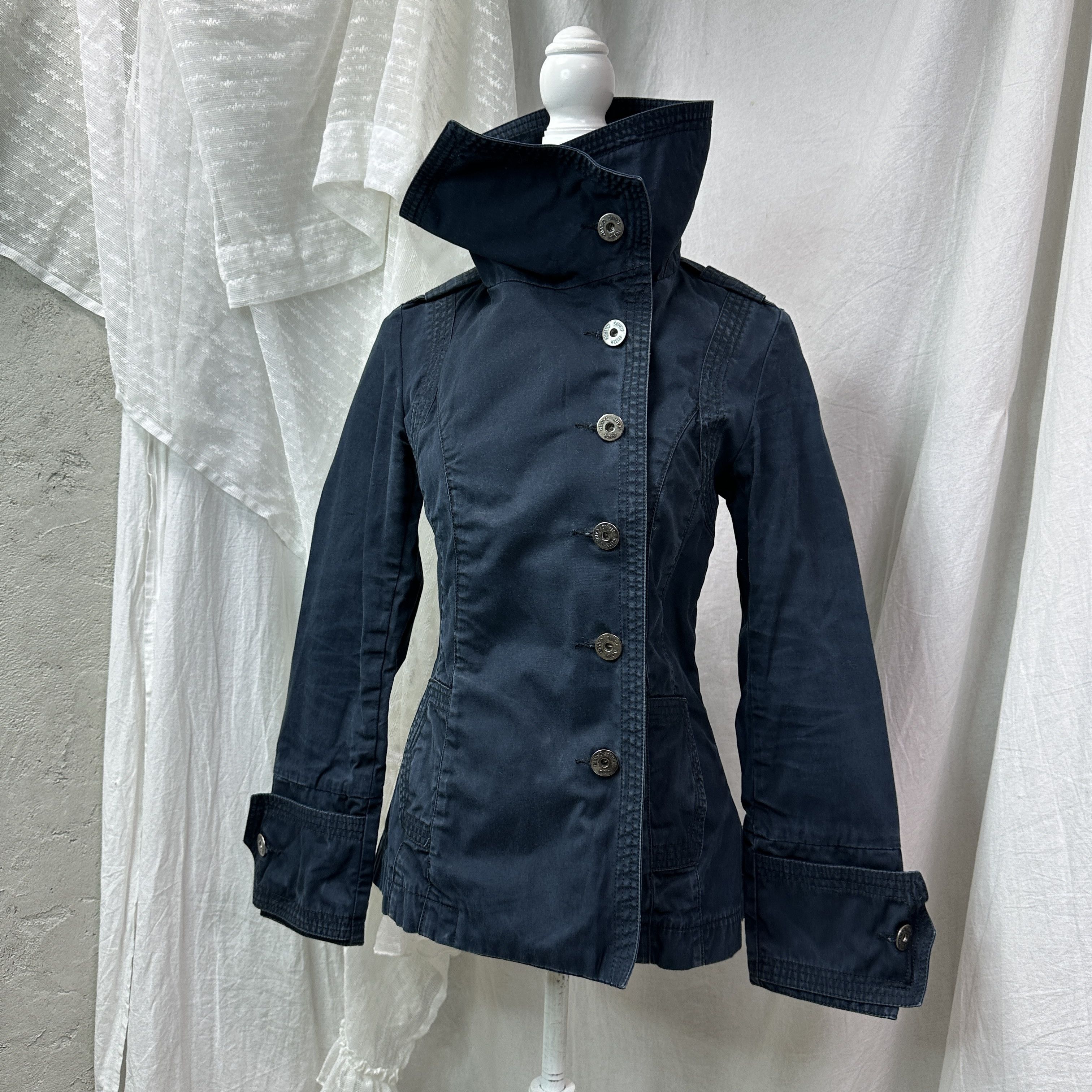 Calvin Klein Vintage Asymmetrical Big Collar Calvin Klein Military Blazer Size M / US 6-8 / IT 42-44 - 8 Thumbnail