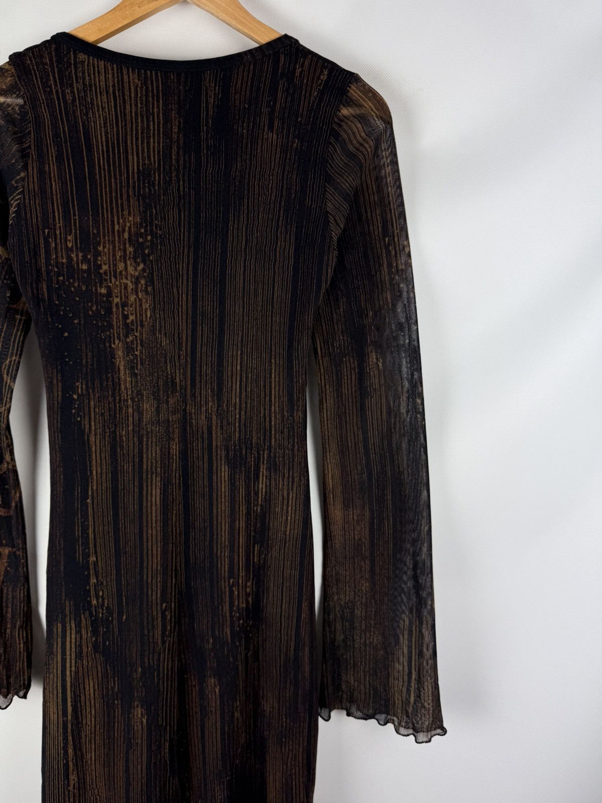 Other Legatte Jeans Mesh Y2K Long Sleeve Overprinted Maxi Dress Size L / US 10 / IT 46 - 16 Thumbnail