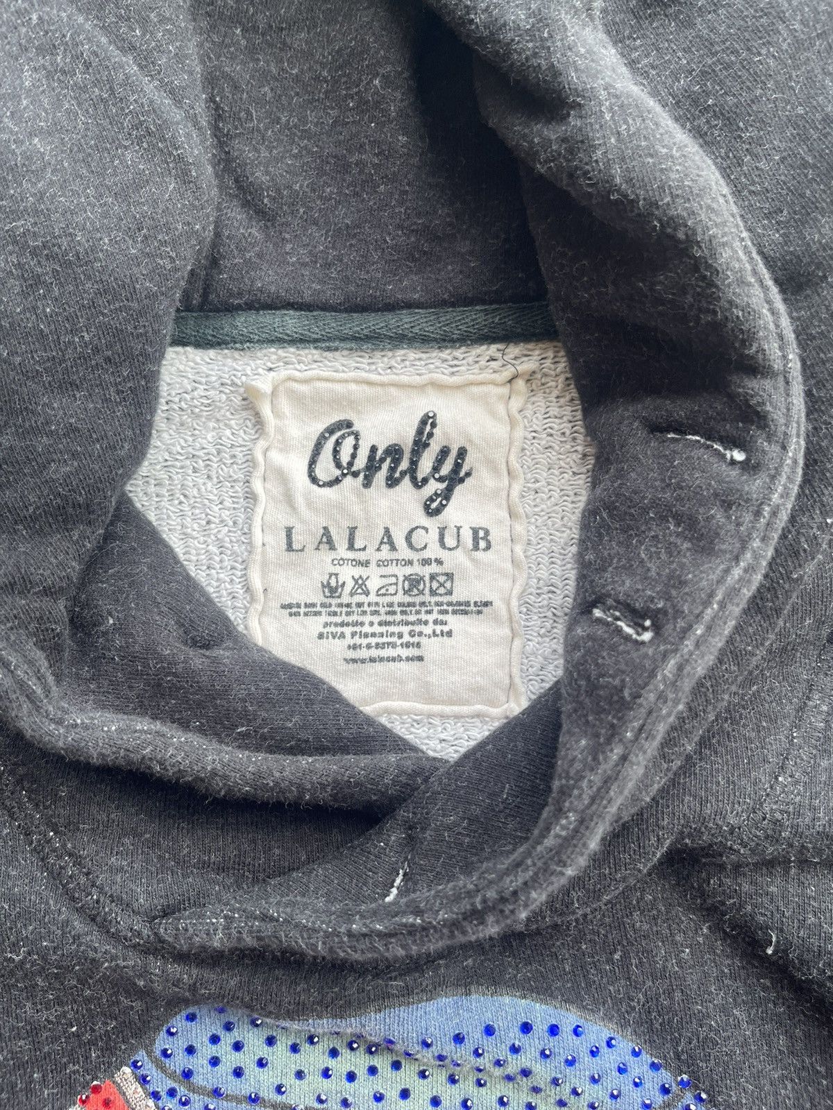 Japanese Brand Vintage Only Lalacub Japan Skull Big Logo Hoodie Size US XS / EU 42 / 0 - 11 Thumbnail