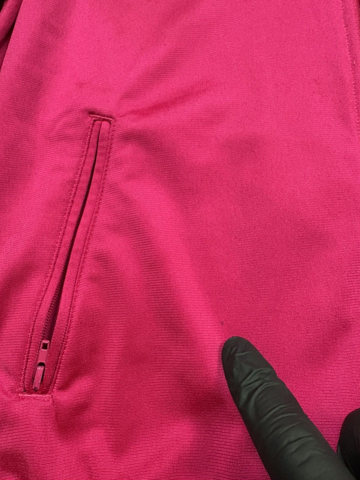 Adidas Vintage 2000s Adidas Trefoil Logo Track Jacket Pink Zip Y2K Size M / US 6-8 / IT 42-44 - 14 Thumbnail