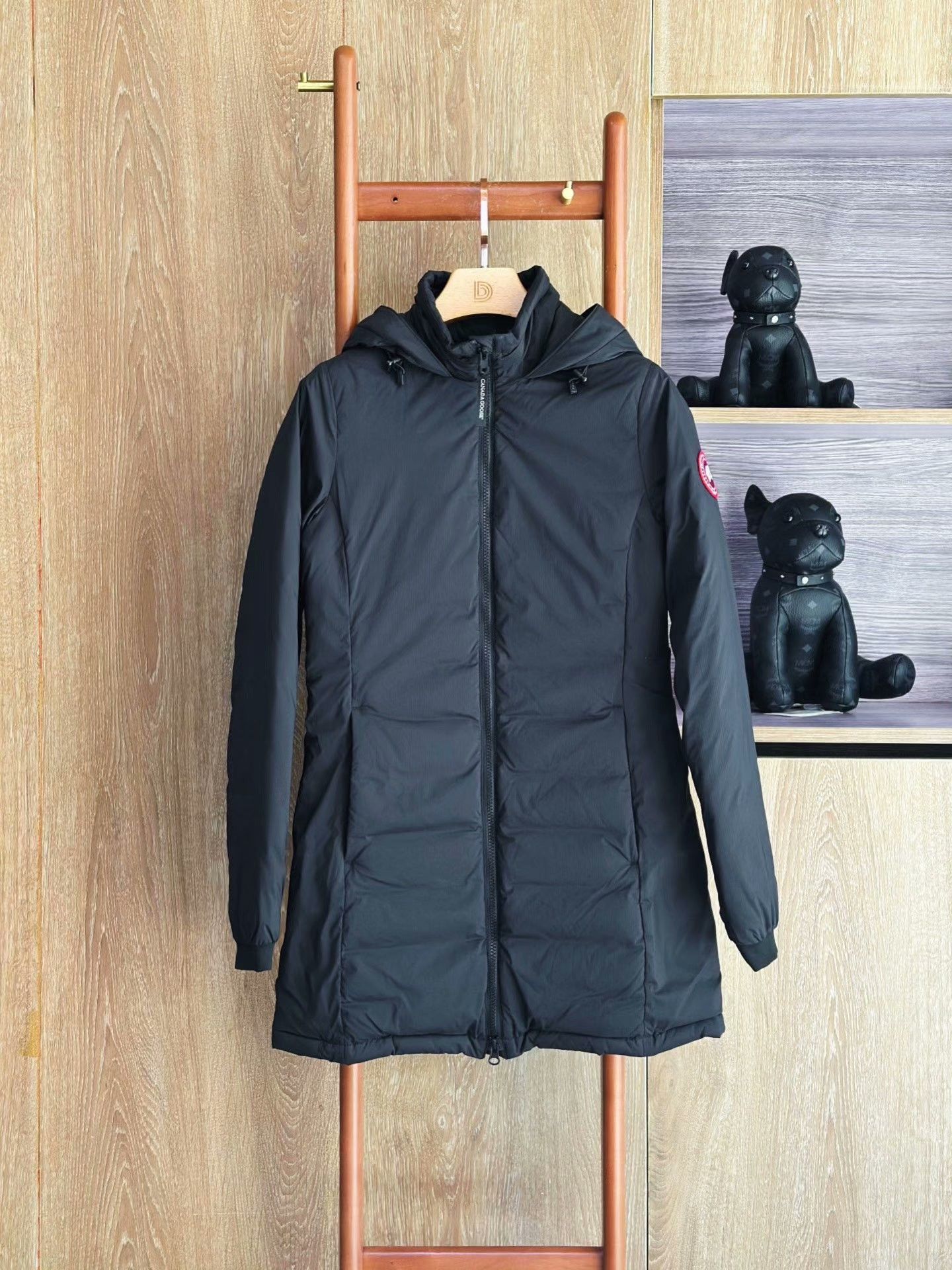Canada Goose Canada Goose Black Hooded Down Jacket Size L / US 10 / IT 46 - 1 Thumbnail