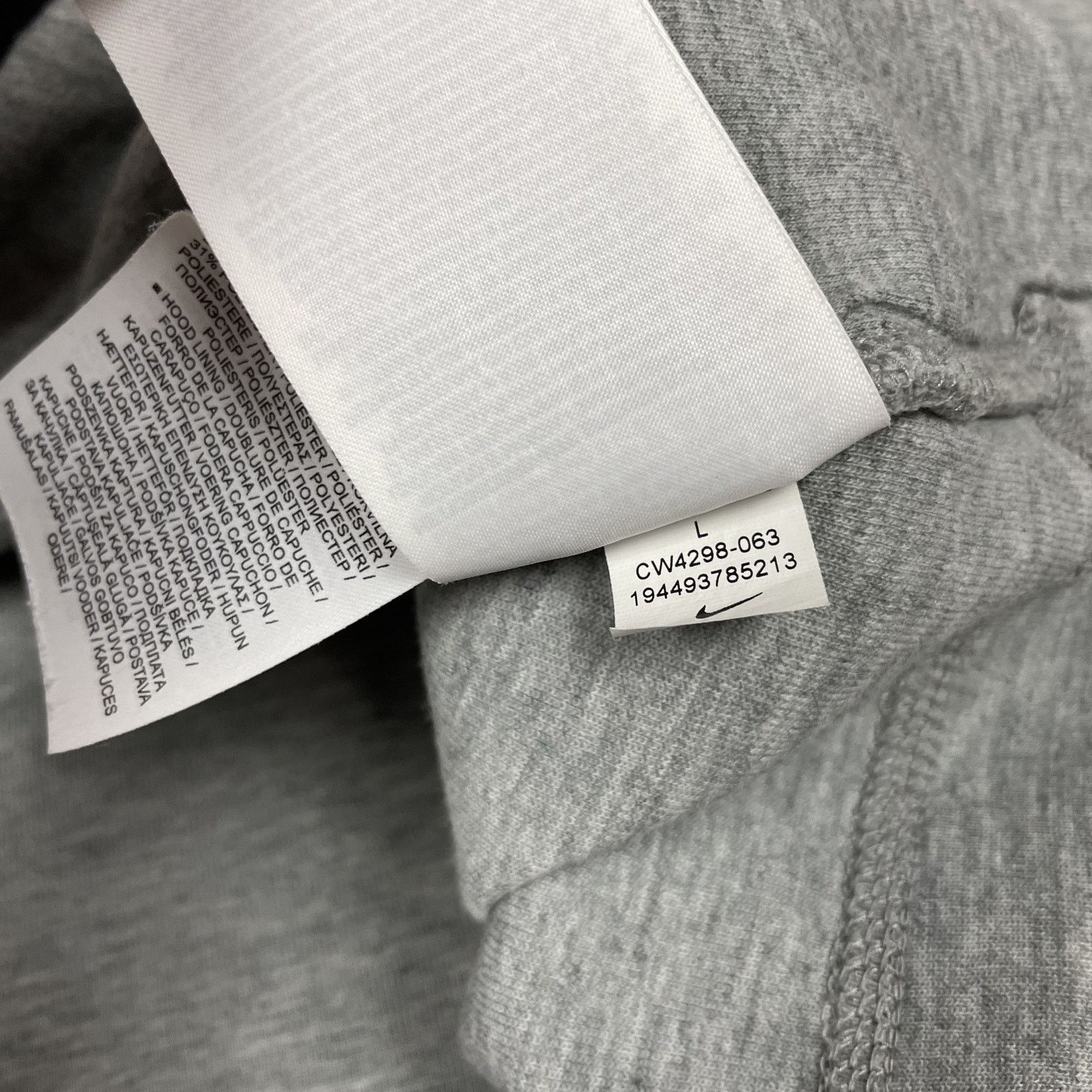 Nike Nike Sportswear Tech Fleece Women's Gray Windrunner Hoodie L Size L / US 10 / IT 46 - 10 Thumbnail