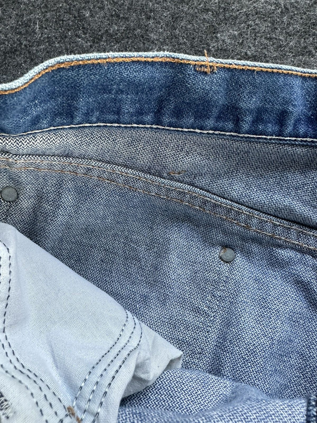 Vintage × Wrangler Vintage Wrangler Dirty Blue Washed Denim D476 Size US 30 / EU 46 - 17 Thumbnail