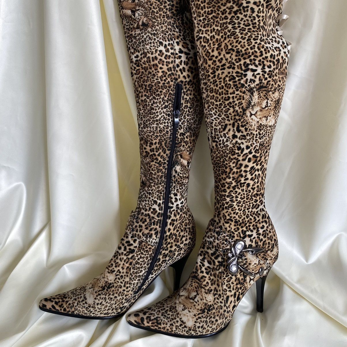 Vintage Vintage cheetah high boots Size US 6.5 / IT 36.5 - 1 Thumbnail