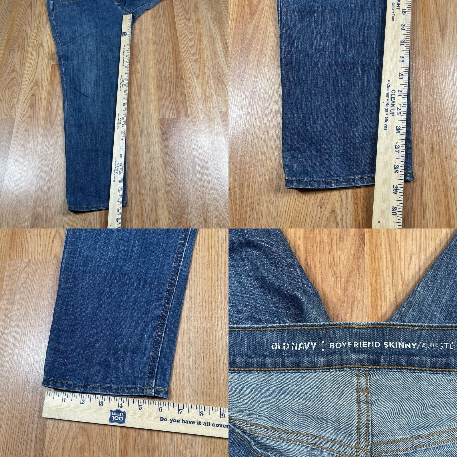 Old Navy Old Navy Jeans Womens 14 Boyfriend Skinny Leg Mid Rise Stretch Blue Denim Pants Size 36" / US 14 / IT 50 - 8 Thumbnail