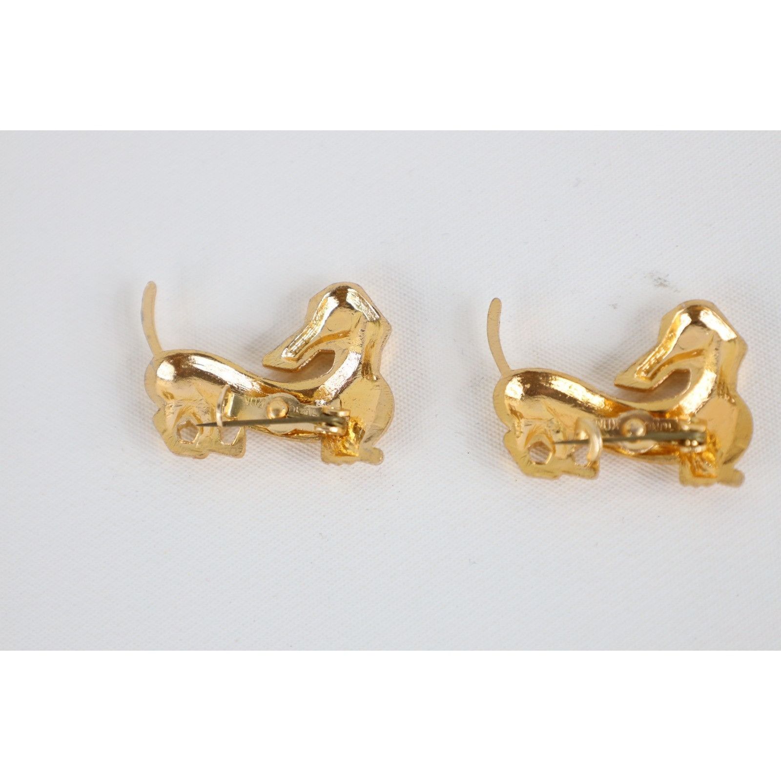 Vintage Vintage 60s 2 Gold Tone Dachshund Weiner Sausage Dog Pins Size ONE SIZE - 2 Thumbnail