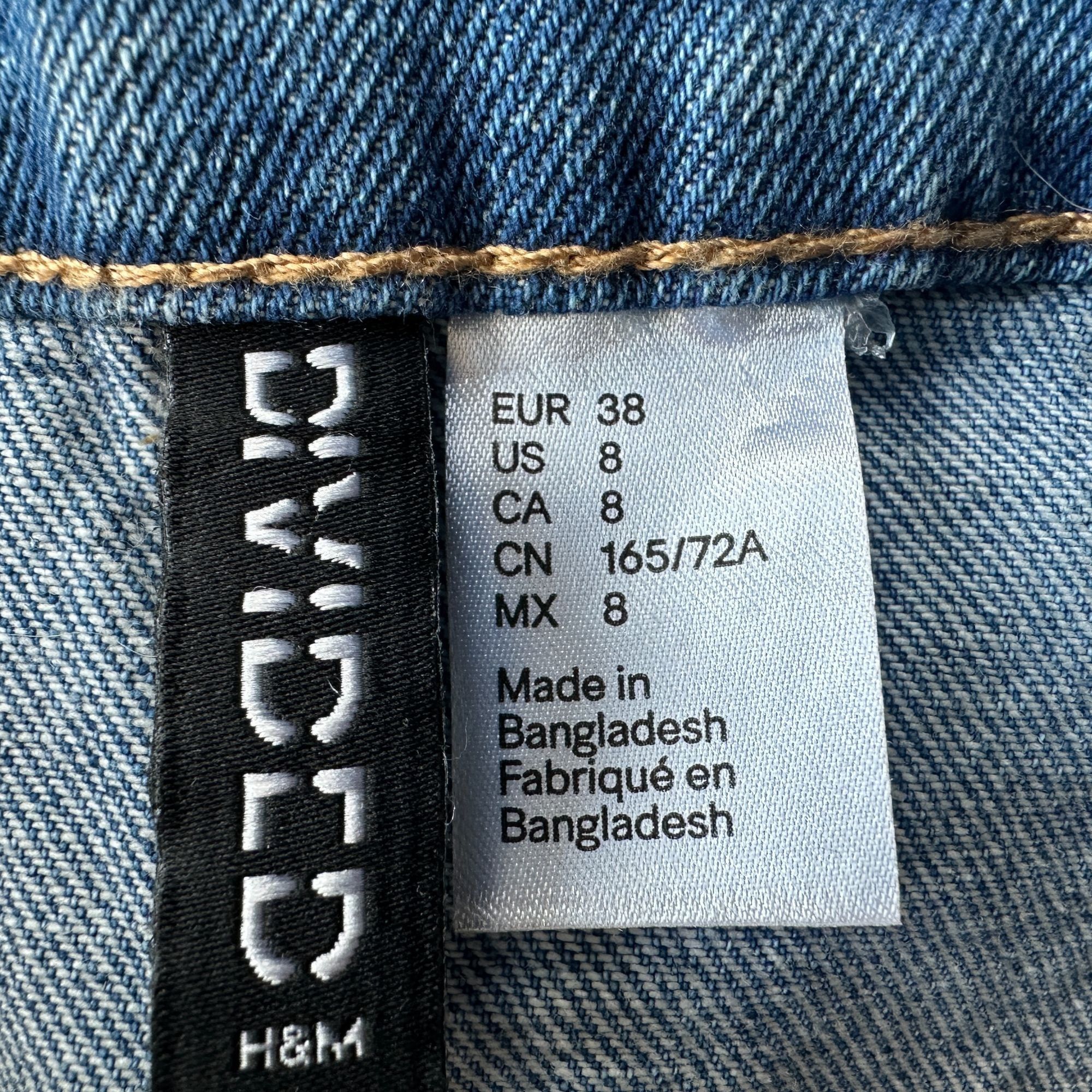 Divided NEW H&M Divided Womens 8 Skirt Denim Jean Mini Button Front Size 28" / US 6 / IT 42 - 4 Thumbnail