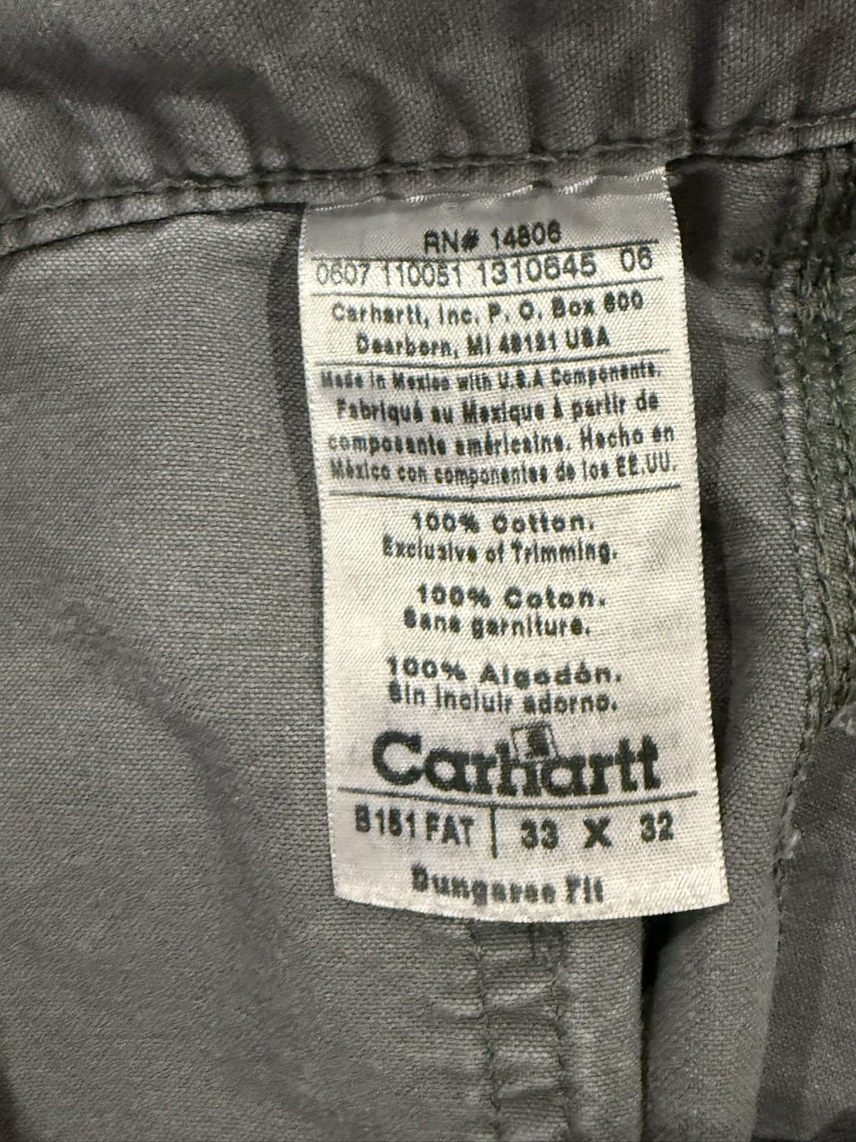 Carhartt Vintage 2000s Carhartt Pants 33x32 Size US 33 - 5 Thumbnail