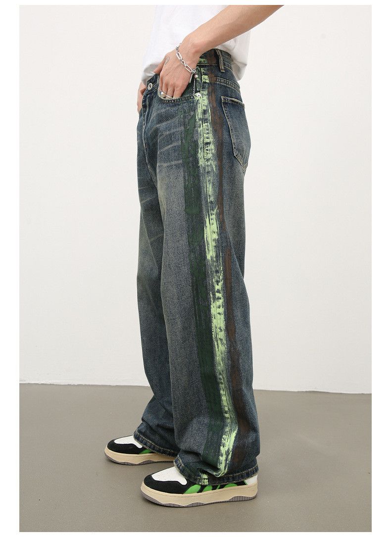 Japanese Brand Hip-hop retro men's American loose washed wide-leg jeans Size US 32 / EU 48 - 5 Thumbnail