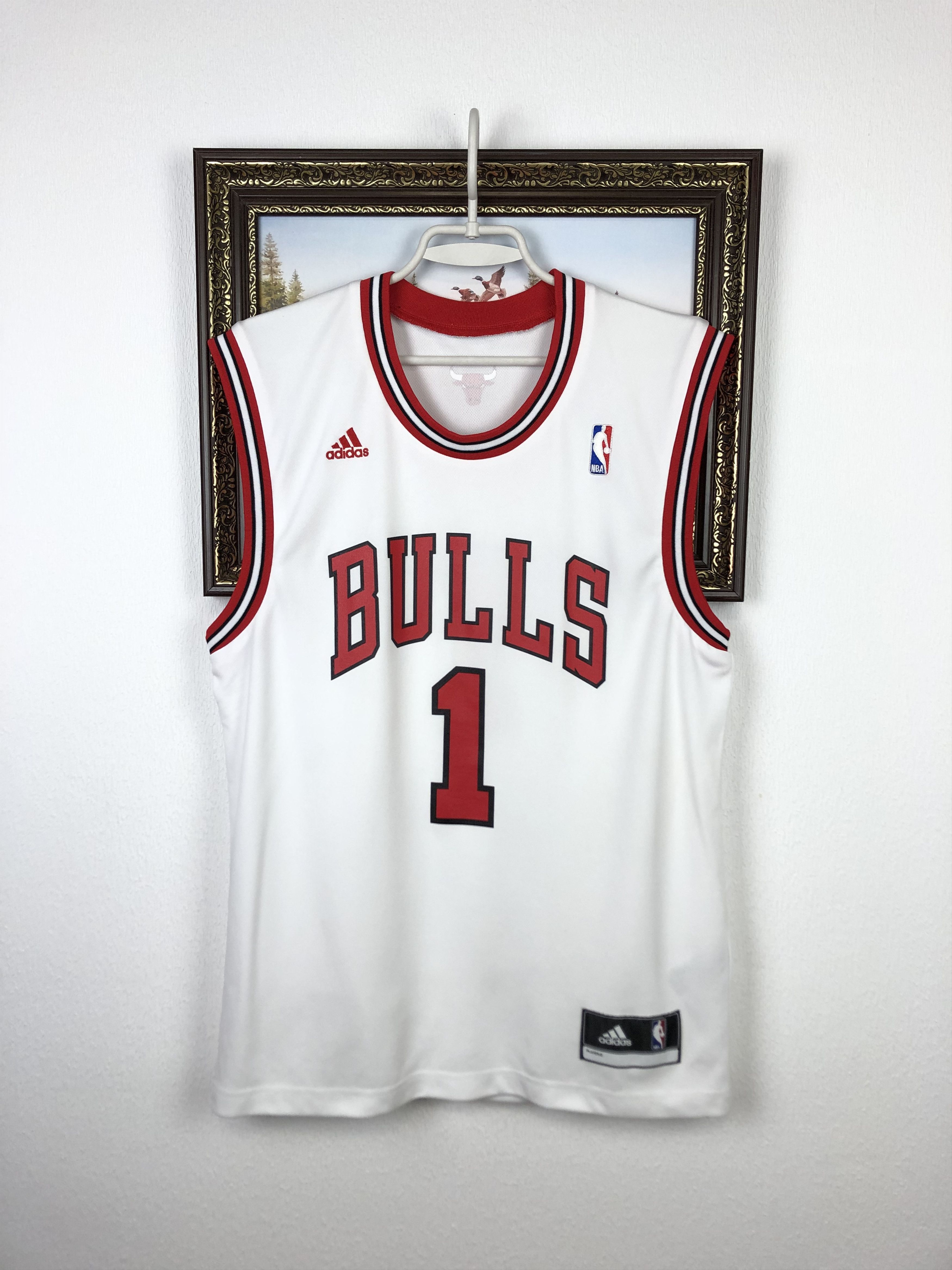 Adidas Adidas White Chicago Bulls Derrick Rose NBA Jersey Shirt Tee Size US S / EU 44-46 / 1 - 1 Thumbnail
