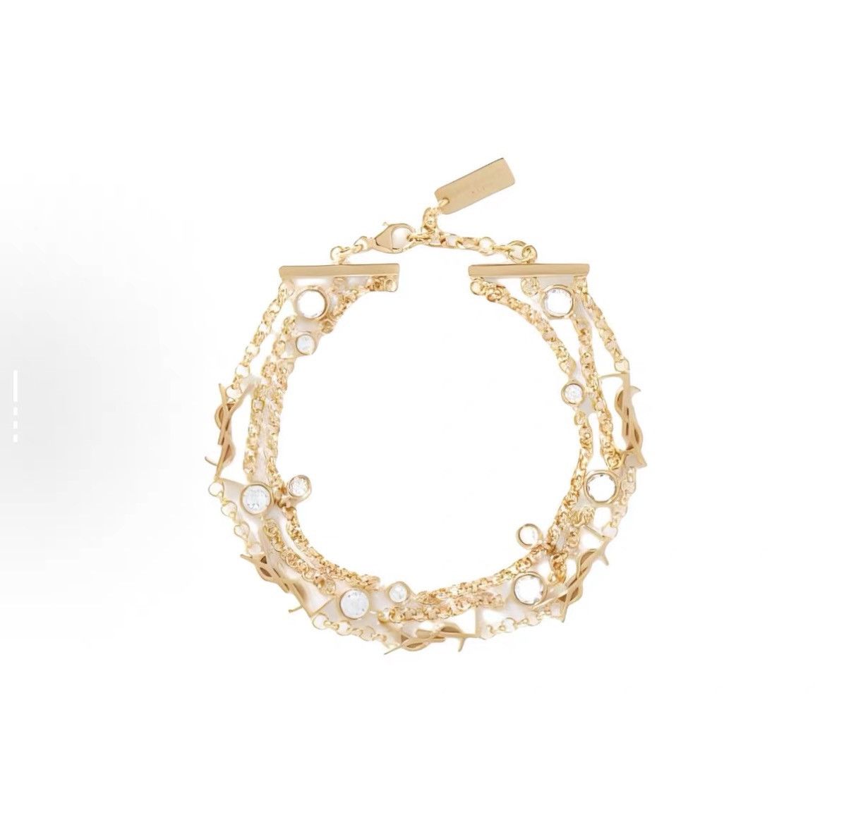 Yves Saint Laurent Saint Laurent Cassandre Multi-chain Gold-plated Bracelet J42 Size ONE SIZE - 1 Thumbnail