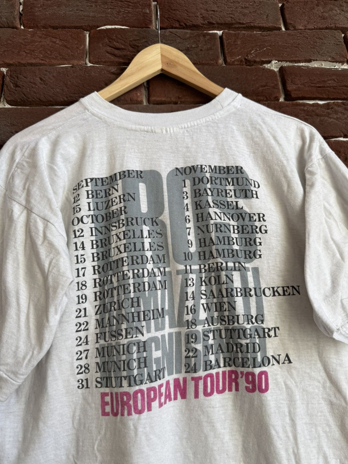 Band Tees Vintage 90s Eros Ramazzotti World Tour Pop Singer Italy Band Size US L / EU 52-54 / 3 - 7 Thumbnail