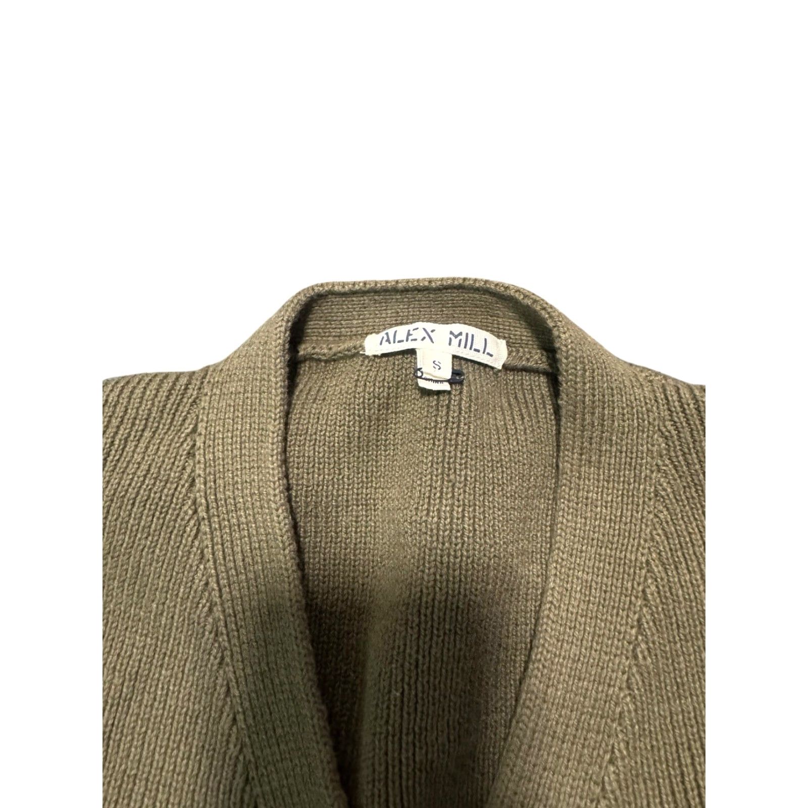 Alex Mill Alex Mill Greene St Cardigan Womens S Olive Green 100% Cotton 4 Pocket Knit Sweater Cardigan Size S / US 4 / IT 40 - 4 Thumbnail