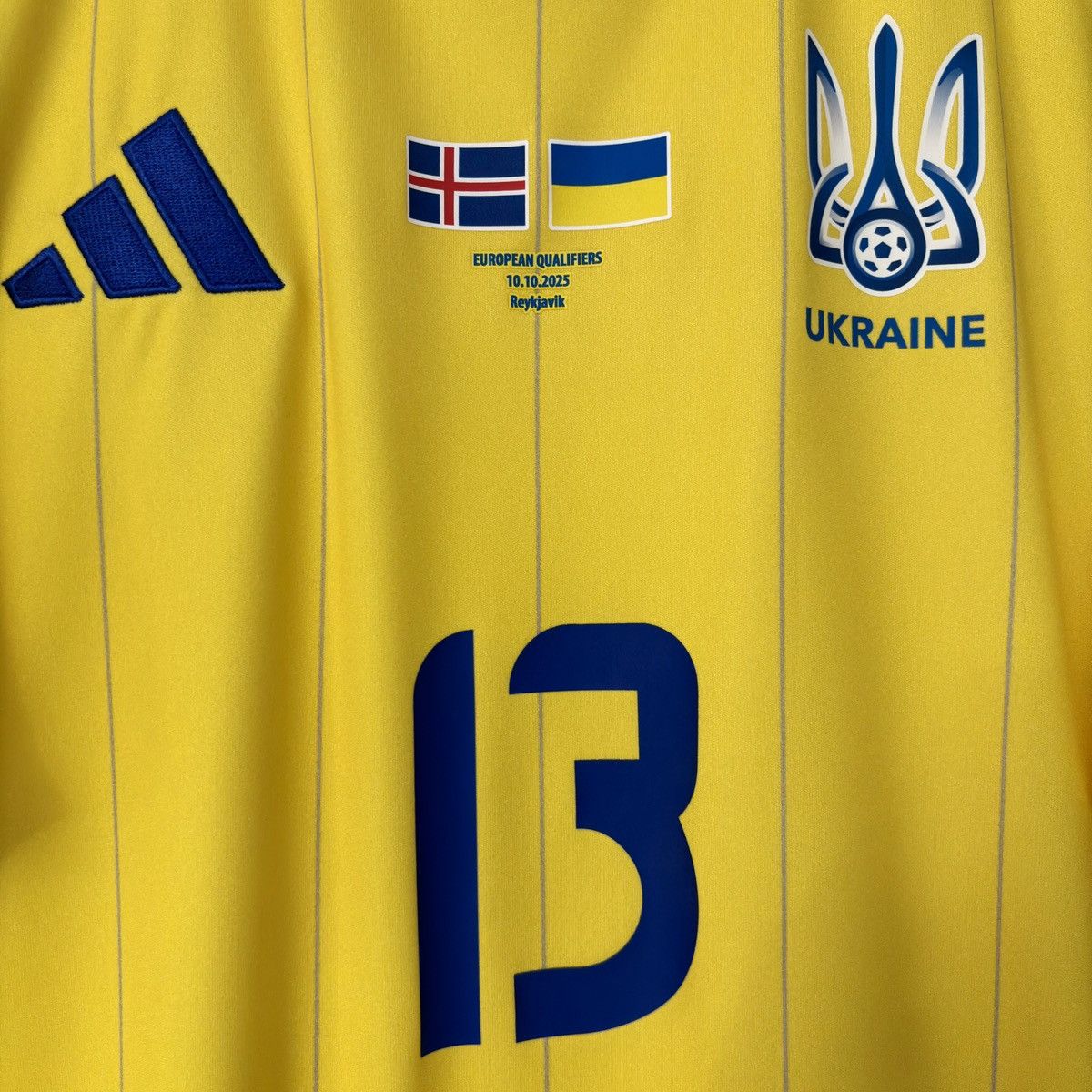 Adidas 2024 2025 Ukraine PSG Zabarnyi Issue Soccer Jersey Shirt Kit Size US L / EU 52-54 / 3 - 5 Thumbnail