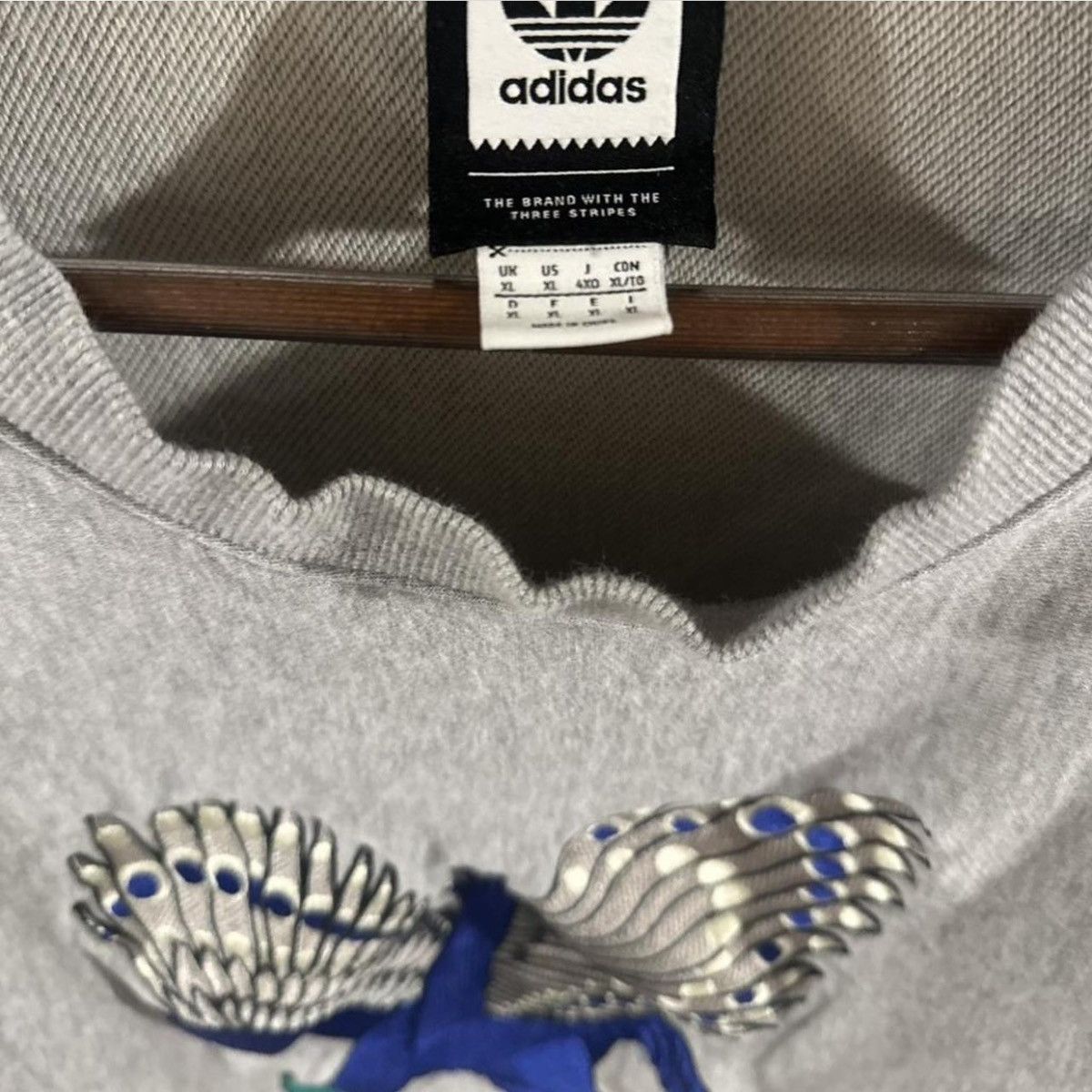 Adidas × Alltimers Embroidered Design Grey Crewneck Sweatshirt Size XL Size US XL / EU 56 / 4 - 2 Thumbnail