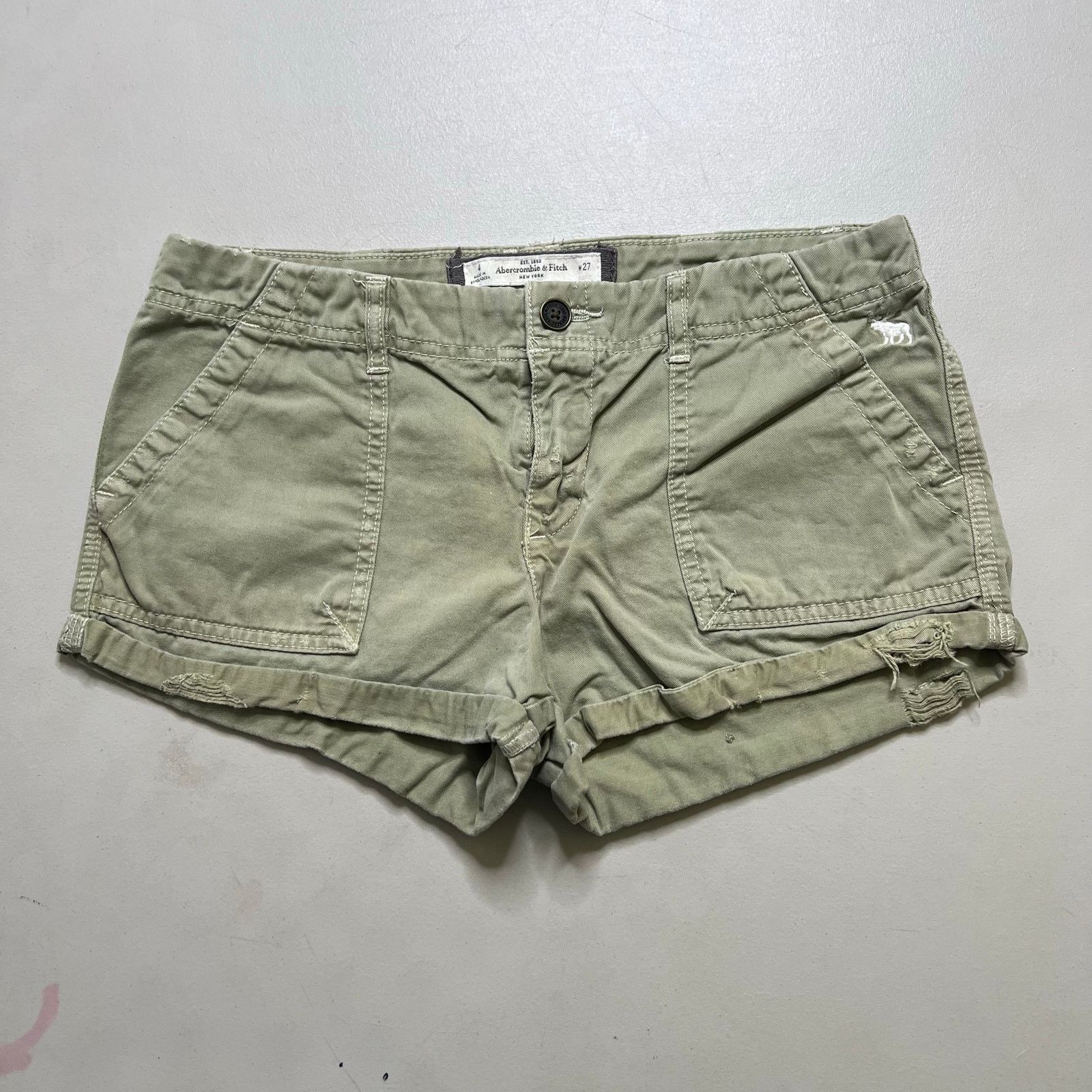 Abercrombie & Fitch Abercrombie & Fitch Olive Green Casual Utility Shorts 27 Size 27" / US 4 / IT 40 - 1 Thumbnail