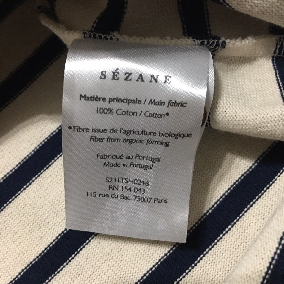 Sezane SEZANE Linea Mariniere Ecru Navy Cotton Cardigan Size S Size S / US 4 / IT 40 - 11 Thumbnail