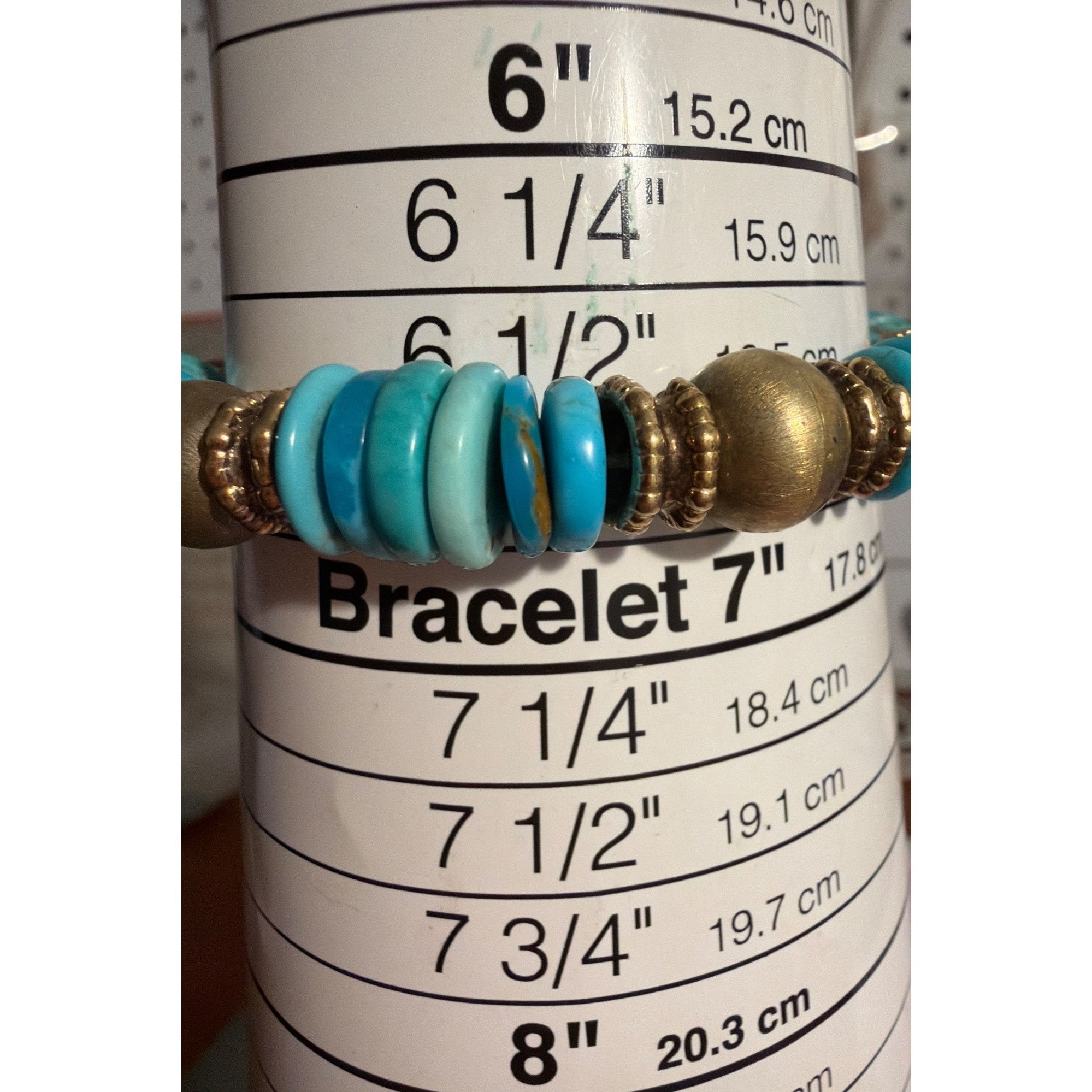 Other Vtg Veronese 925 Turquoise Bead Bracelet Italy Gold Vermeil Size ONE SIZE - 4 Thumbnail