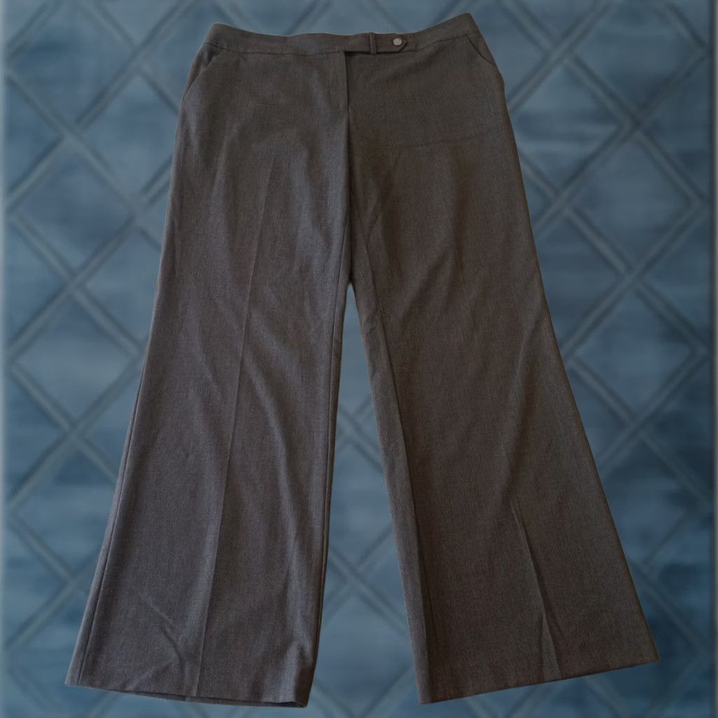 Calvin Klein Calvin Klein Dress Pants Womens Size 14 Gray High Rise Flat Front Pockets 38x32 Straight Inseam 32 Dress Pants Womens Size 36" / US 14 / IT 50 - 1 Thumbnail