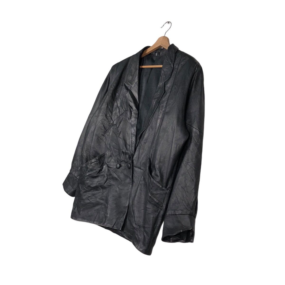 Japanese Brand × Vintage 📌Vintage Unknown Brand Biker Leather Jacket Issey Miyake Size US S / EU 44-46 / 1 - 3 Thumbnail