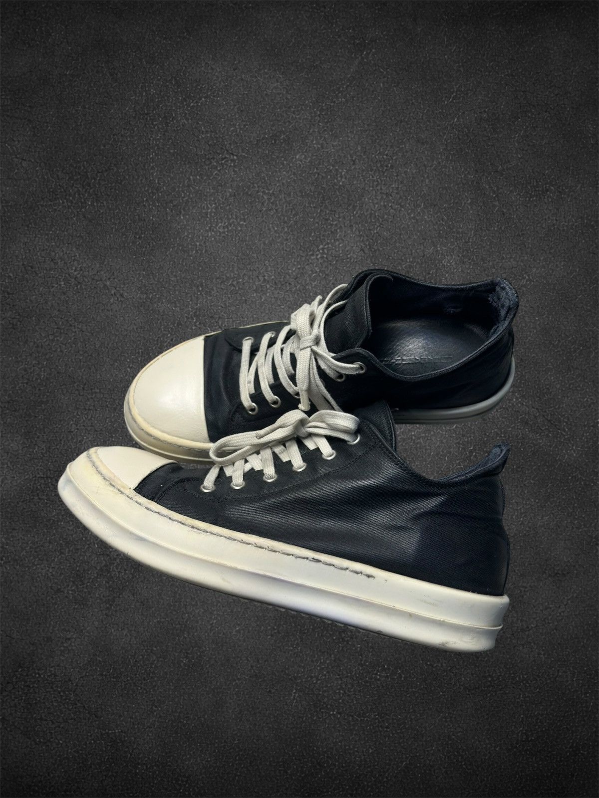 Rick Owens Rick Owens waxed canvas low ramones Size US 8.5 / EU 41-42 - 6 Thumbnail