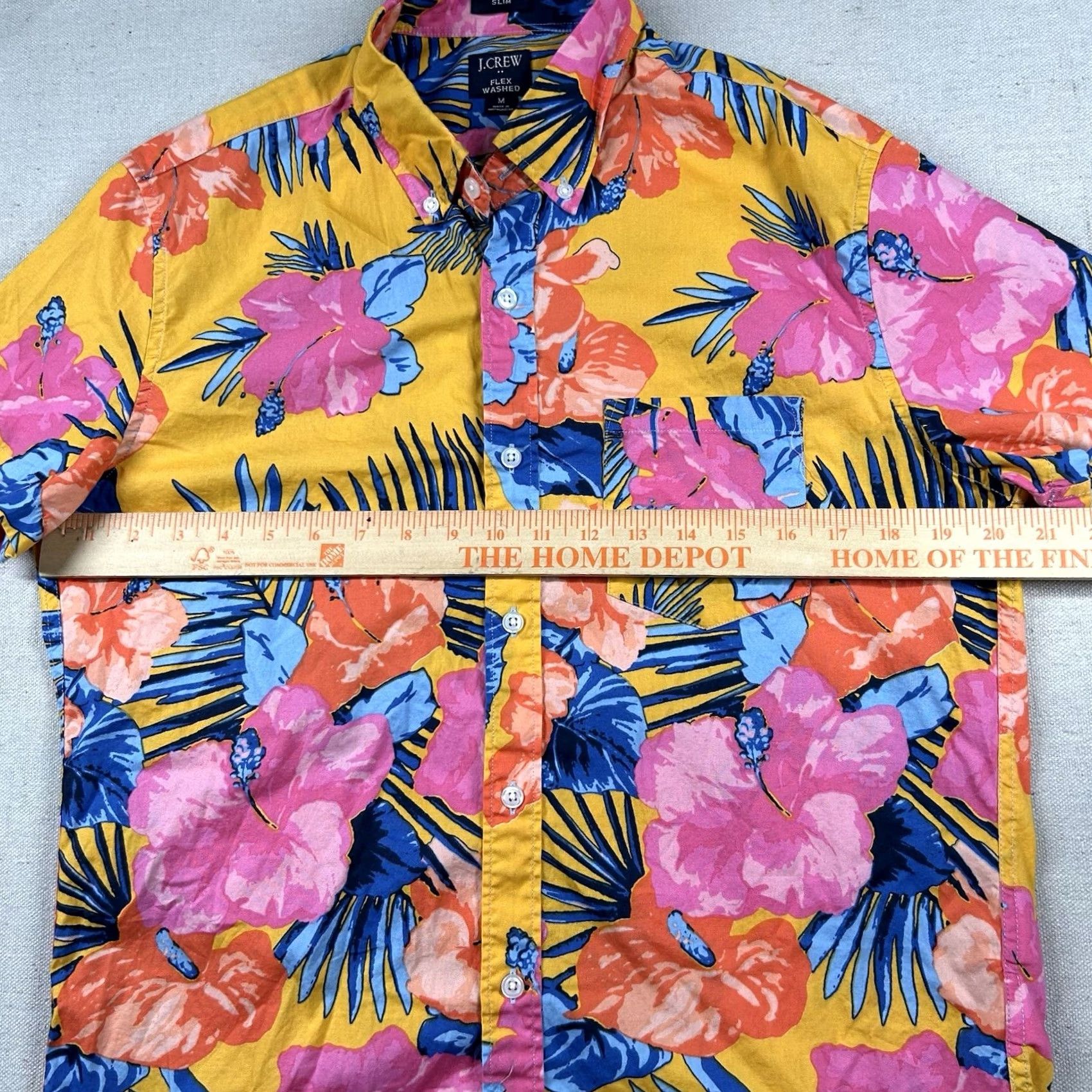 J.Crew J.CREW Shirt Mens M Floral Hawaiian Button-Down Poplin Resort Beach Aloha Size US M / EU 48-50 / 2 - 5 Thumbnail