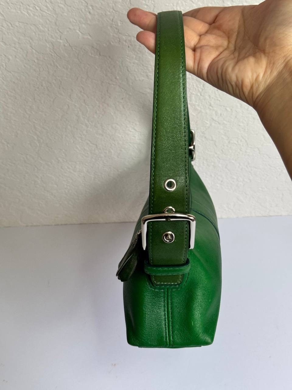 Coach Y2K Coach Hampton Mini Demi Baguette Shoulder Kelly Green Size ONE SIZE - 5 Thumbnail