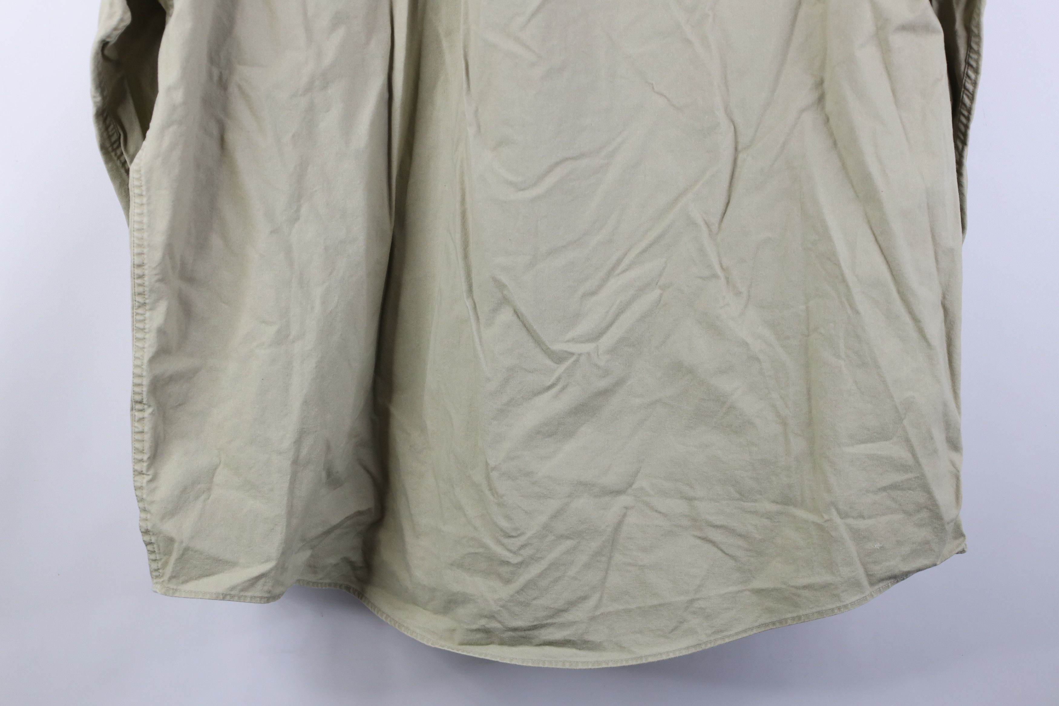 L.L. Bean Vintage 90s LL Bean Safari Bush Button Shirt Beige Cotton Size US XL / EU 56 / 4 - 11 Thumbnail