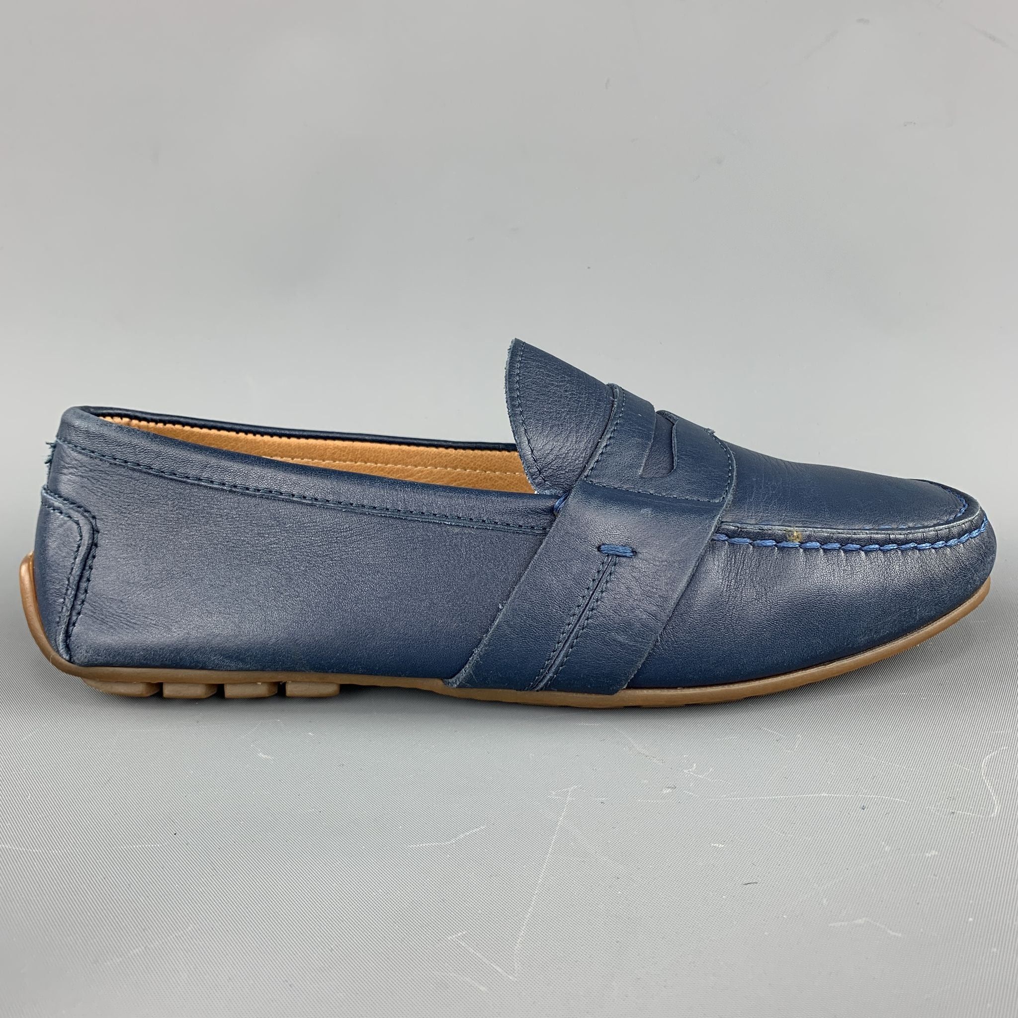 RALPH Lauren..HAYWARD DRIVERS ?️RALPH LAUREN PURPLE LABEL HAYWARD Black LEATHER DRIVER  main image 2