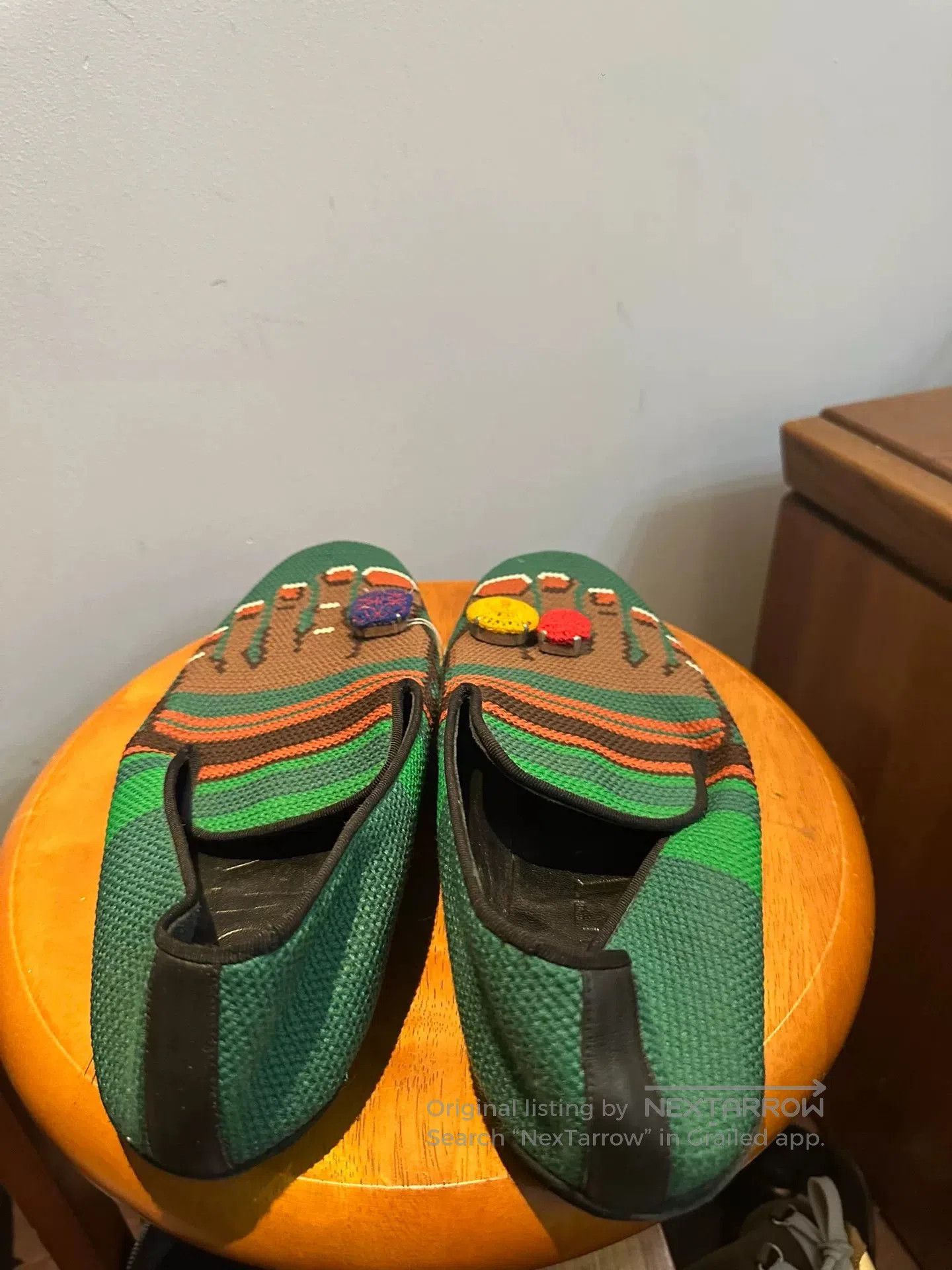 Loewe loewe thumb loafers in unique green design. Size US 10 / EU 43 - 2 Thumbnail