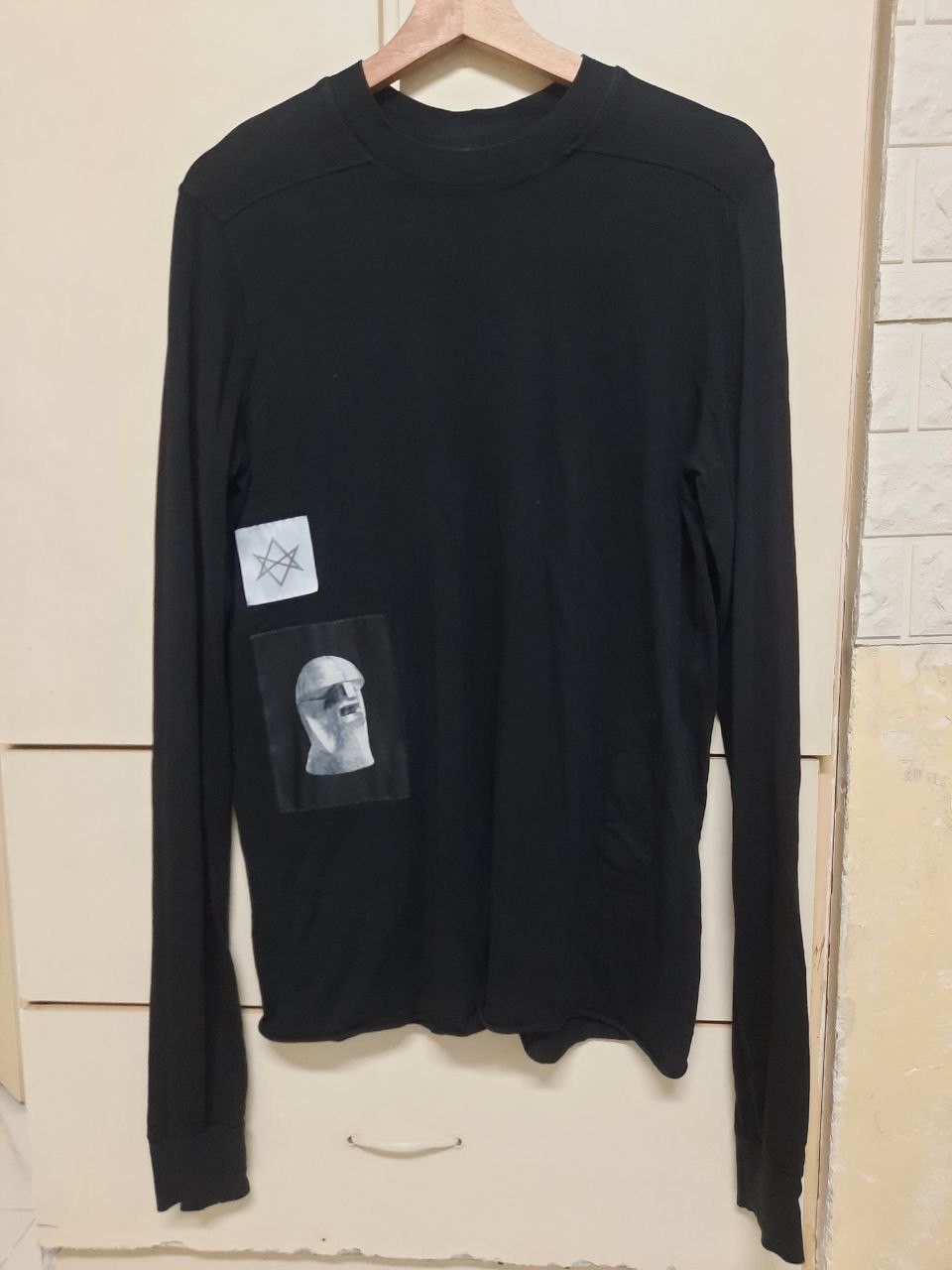 Rick Owens SS18 Patch Crew Sweatshirt Size US S / EU 44-46 / 1 - 1 Thumbnail