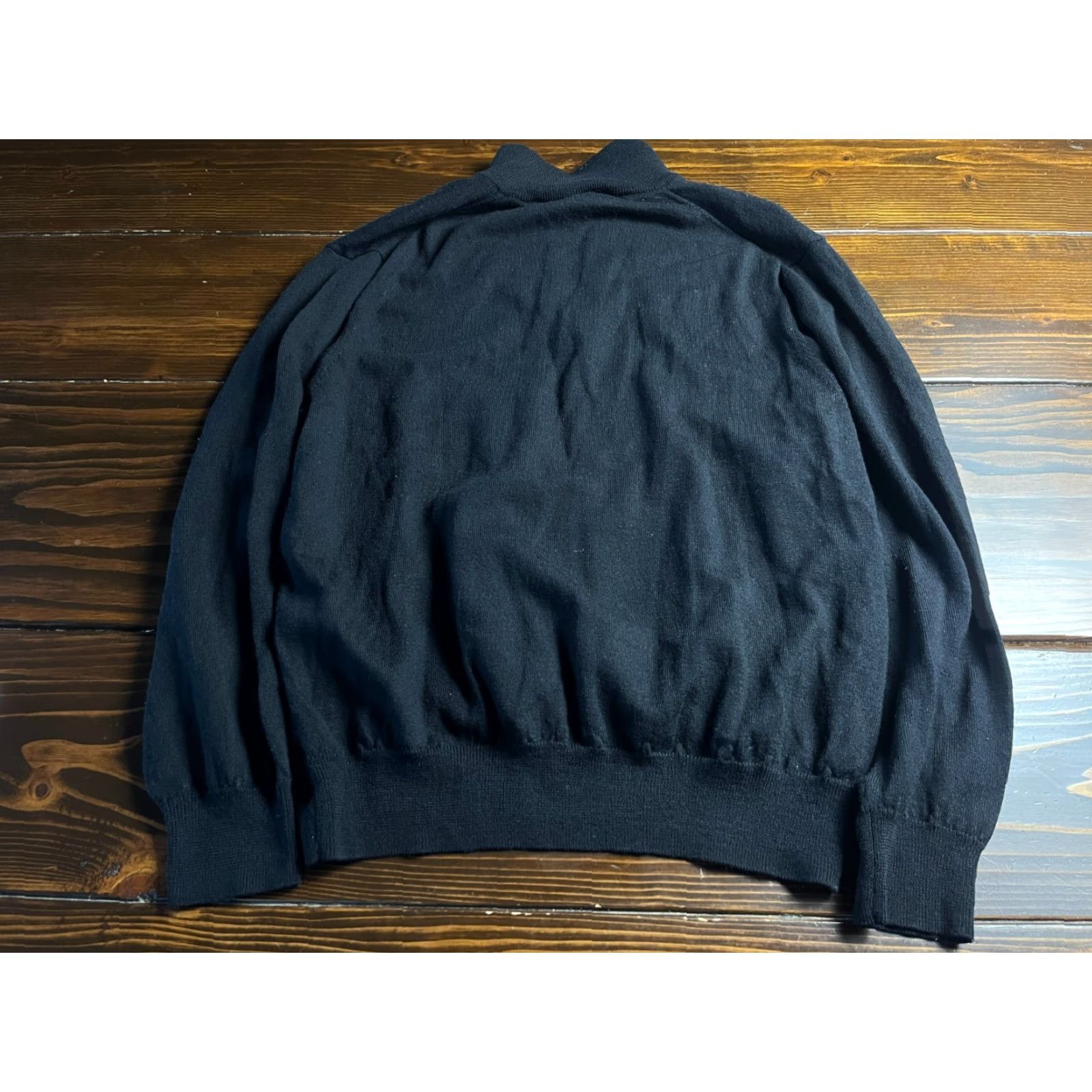 Jos. A. Bank Jos. A. Bank Sweater Mens Large Black 1/4 Zip Merino Wool Regular Fit Pullover - 1/4 Zip, Long Sleeve, Casual, Free Return, Solid, Runs slightly small Size US L / EU 52-54 / 3 - 2 Thumbnail