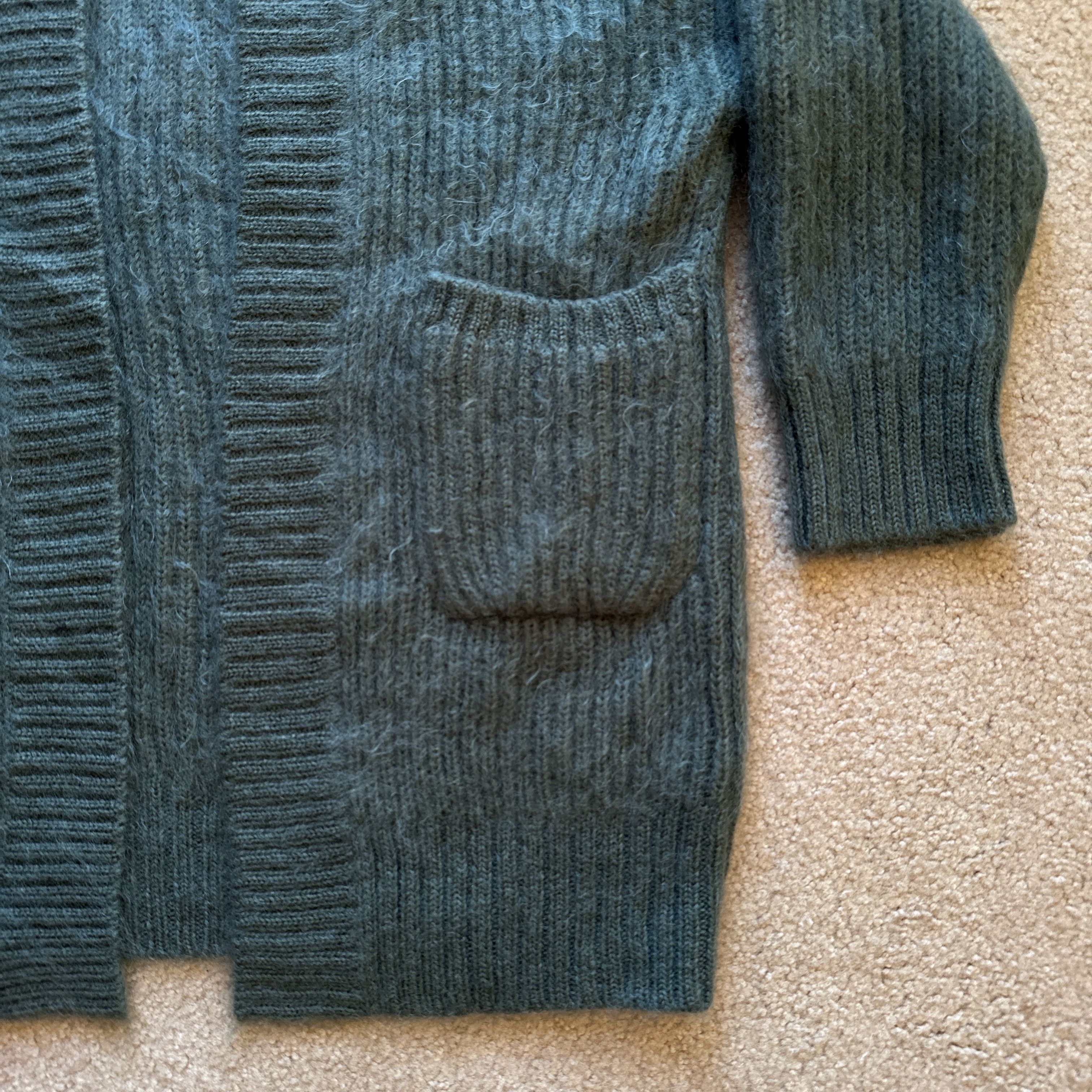 Batoner Batoner Oversized Mohair Wool Teal Green Ribbed Cardigan Size US M / EU 48-50 / 2 - 4 Thumbnail