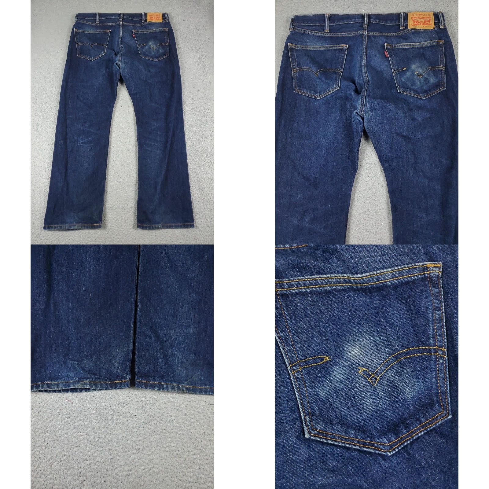 Levi's Levis 505 Jeans Mens 38x30 Blue Straight Leg Denim Pants Casual Regular Fit Size US 38 / EU 54 - 8 Thumbnail