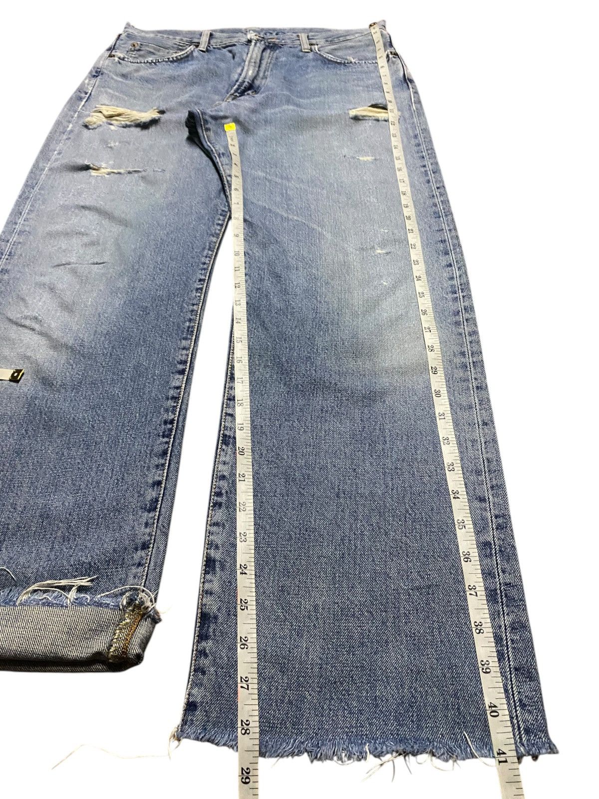 Edwin Japan Edwin Selvedge 505xx Light Wash Distressed Baggy Jeans Size US 33 - 15 Thumbnail
