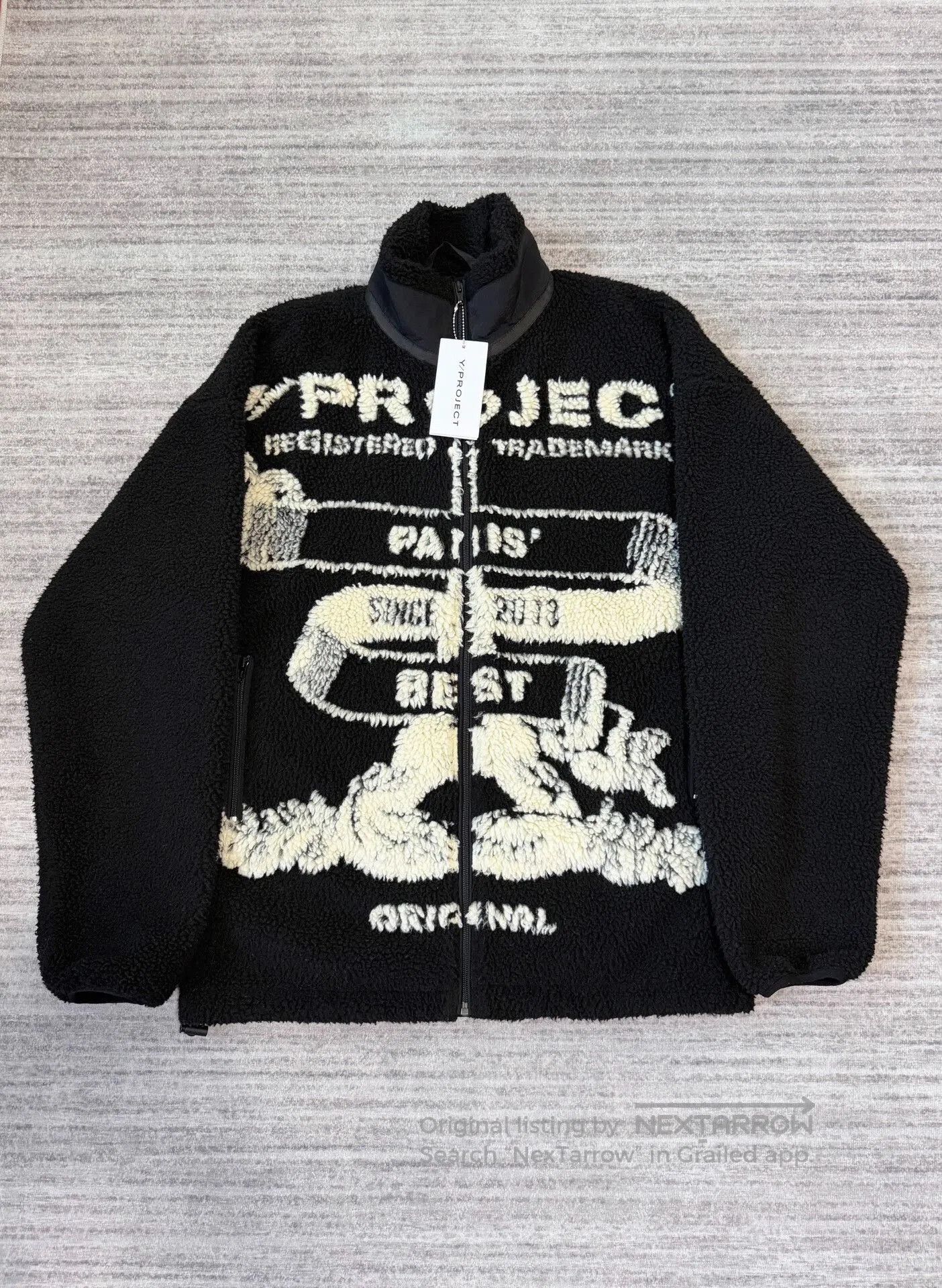Y/Project Y/Project Black and White Fleece Jacket. Size XS / US 0-2 / IT 36-38 - 1 Thumbnail