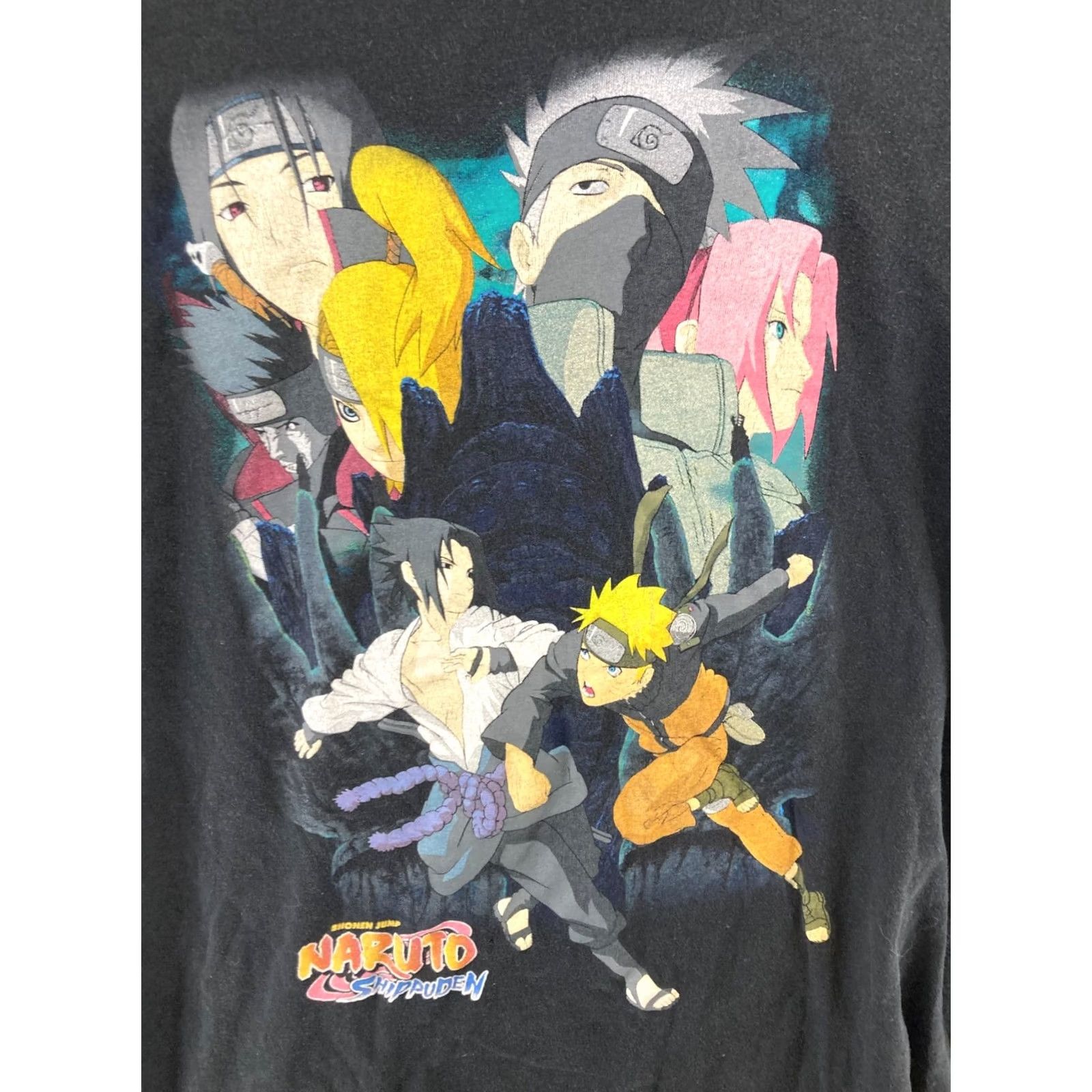Vintage Naruto Shippuden Mens TShirt Medium Anime Cartoon Shirt Men M Black Cotton Jersey Graphic Print Short Sleeve Crew Neck T-Shirt 2020s Size US M / EU 48-50 / 2 - 4 Thumbnail