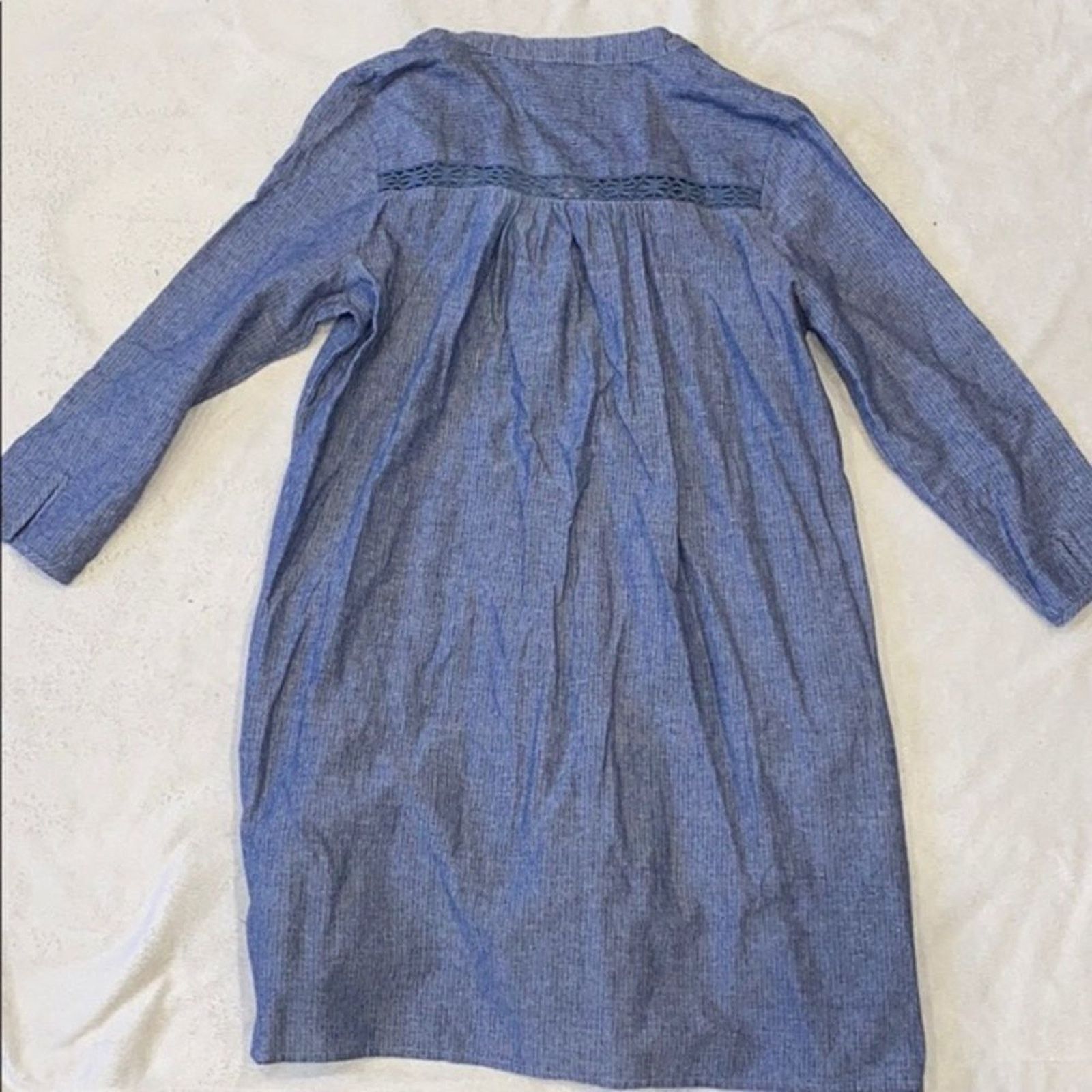 Other Esley Blue Stripe Lace Front V-Neck Swing Dress | Sz S Size S / US 4 / IT 40 - 7 Thumbnail