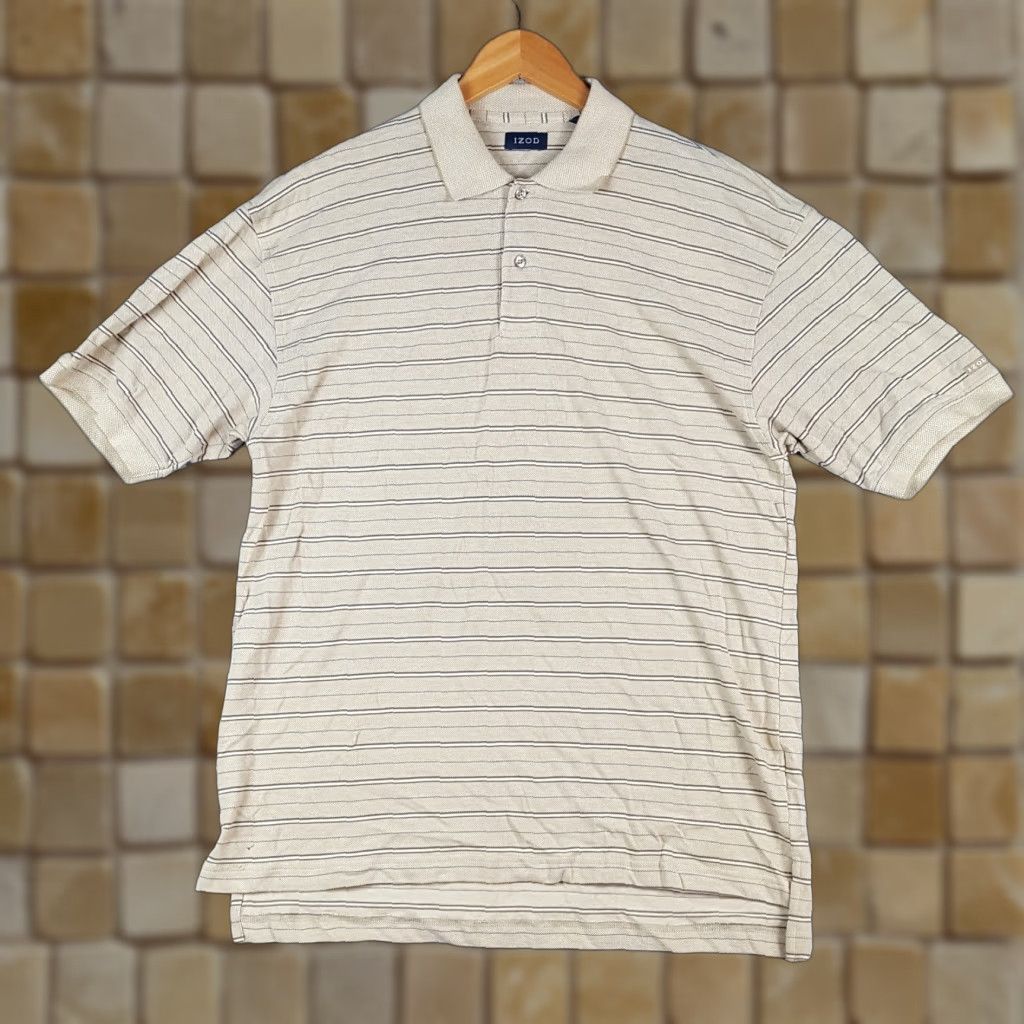 Vintage Vintage Preppy Striped Knit Size M Collar Surf Grunge Short Sleeve Polo Shirt Size US M / EU 48-50 / 2 - 1 Thumbnail