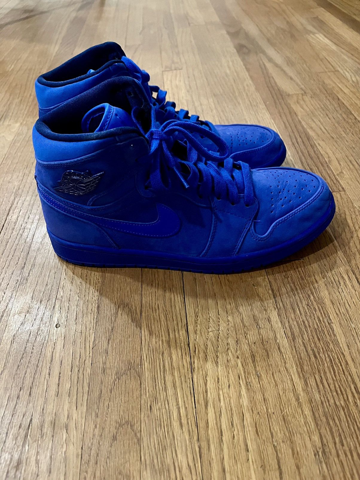Nike Nike Jordan 1 Retro High Suede Blue Size US 10 / IT 40 - 3 Thumbnail