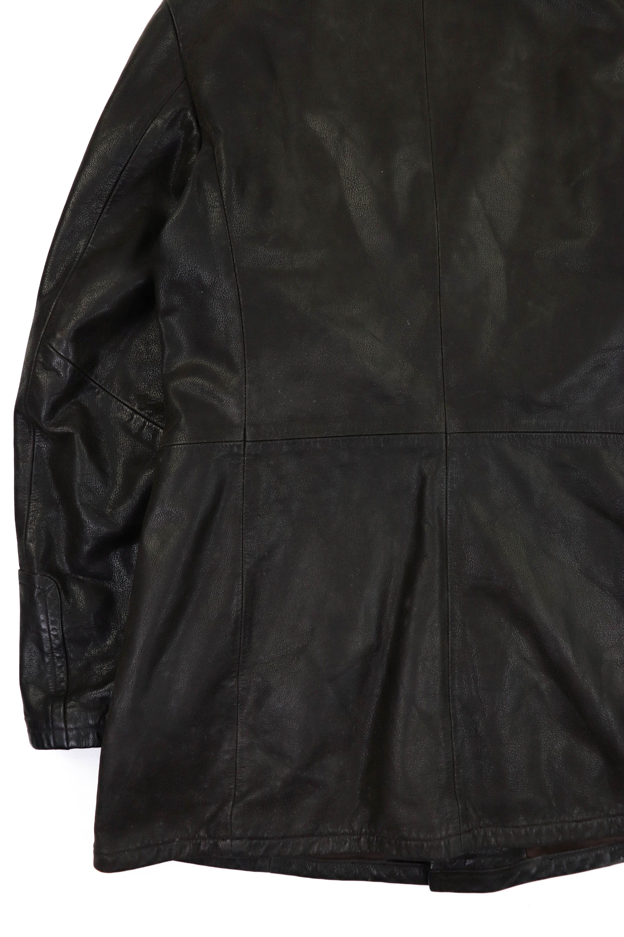 Genuine Leather 2nd Skin by inde Dark Brown Heavy Leather Coat Jacket Size US M / EU 48-50 / 2 - 10 Thumbnail