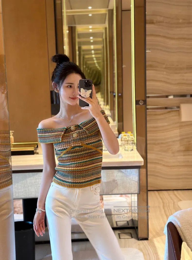 Chanel Chanel Cuba Series Colourful off-the-shoulder knitted shor Size XXS / US 00 / IT 34 - 9 Thumbnail