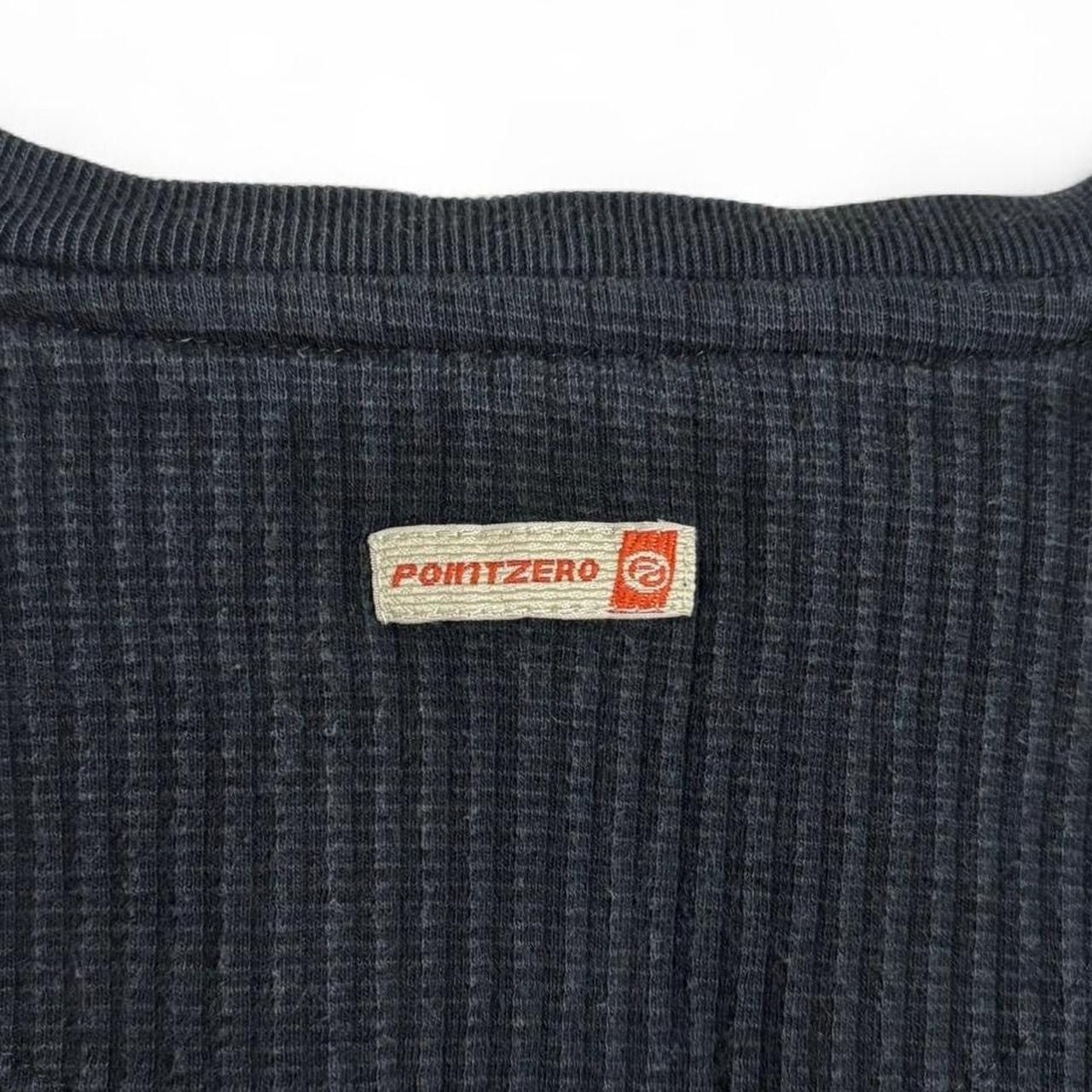 Point Zero Vintage Y2K Point Zero Black Ribbed Graphic Tee Size US XL / EU 56 / 4 - 7 Thumbnail
