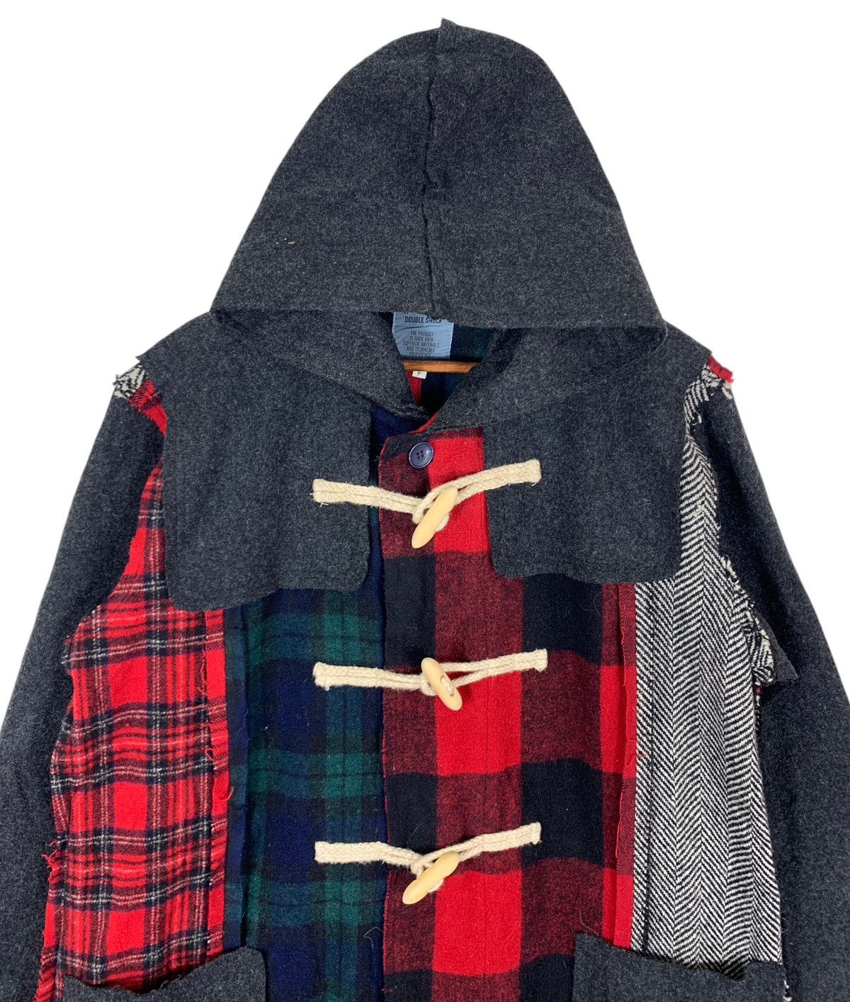 Designer × Issey Miyake × Vintage Vintage Patchwork Rebuild Duffle Overcoat Size US L / EU 52-54 / 3 - 4 Thumbnail