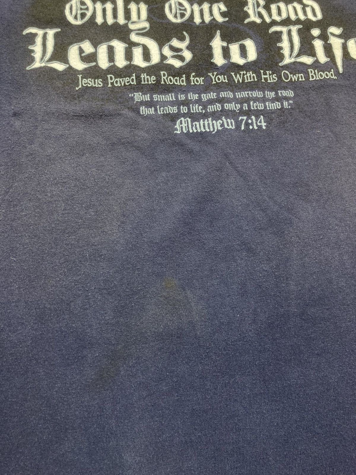 Vintage t shirt many roads lead to death one leads to life jesus XL Size US XL / EU 56 / 4 - 2 Thumbnail