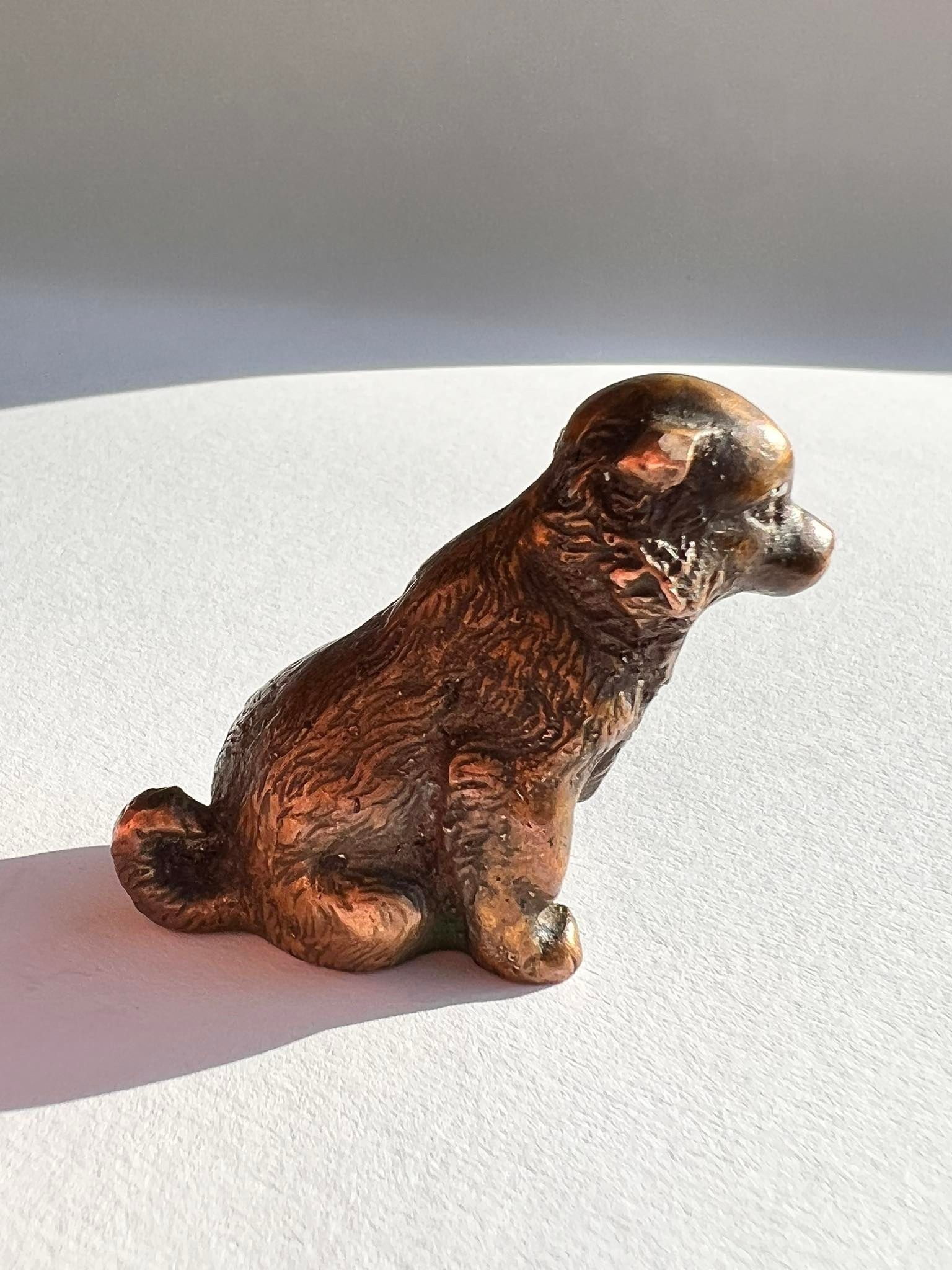 Vintage Miniature Antique Bronze Brass Figure Statue Dog Collectible Size ONE SIZE - 7 Thumbnail